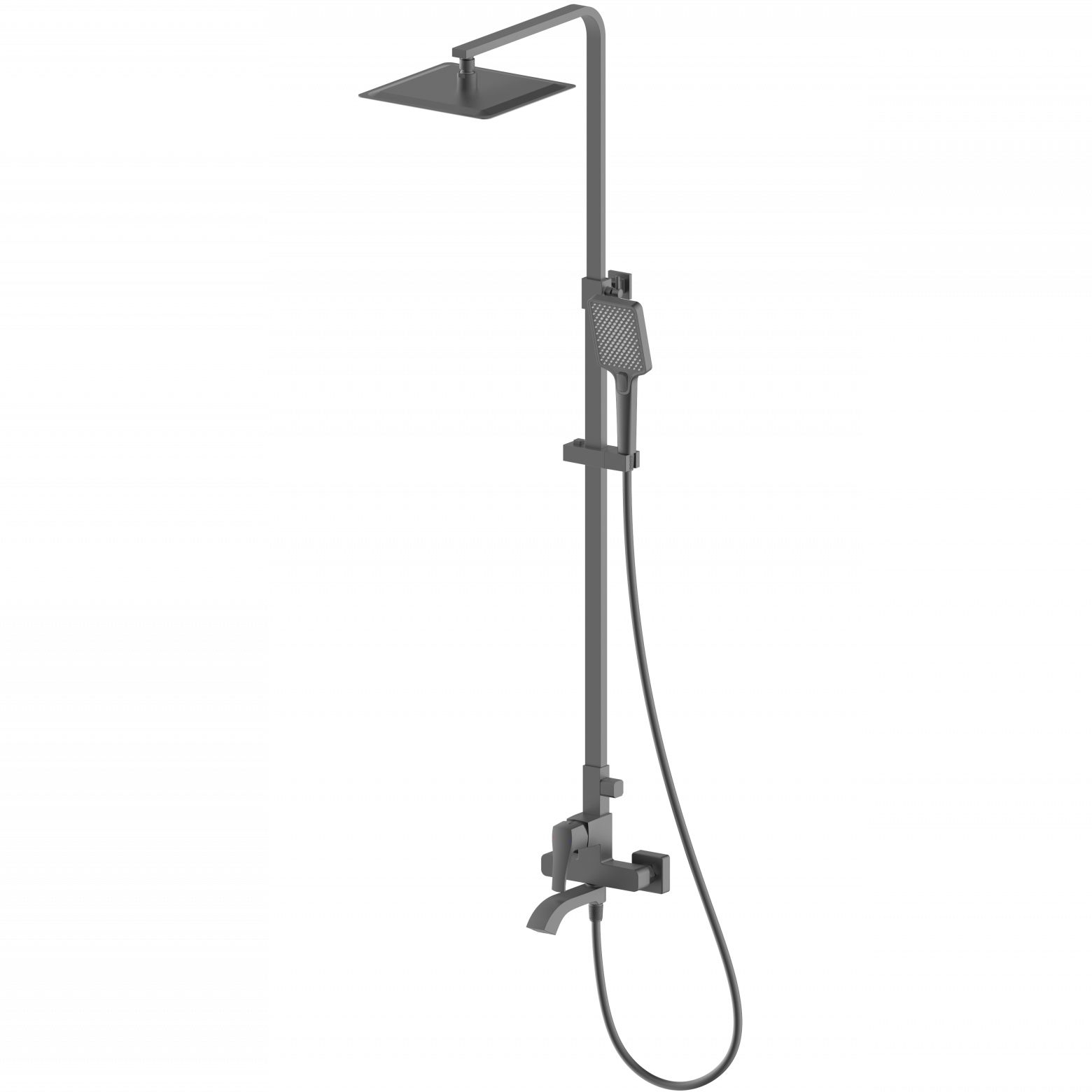 Изображение товара Душевая система WONZON & WOGHAND FLEX 150 см темный графит