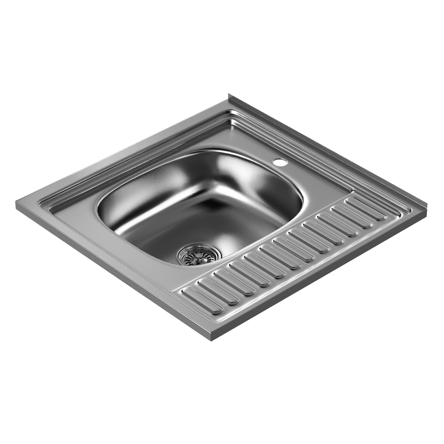 Изображение товара Мойка для кухни Ml 60*60 L 0,6декор 60x60 см глубина чаши 16 см нержавеющая сталь цвет серый / серебристый