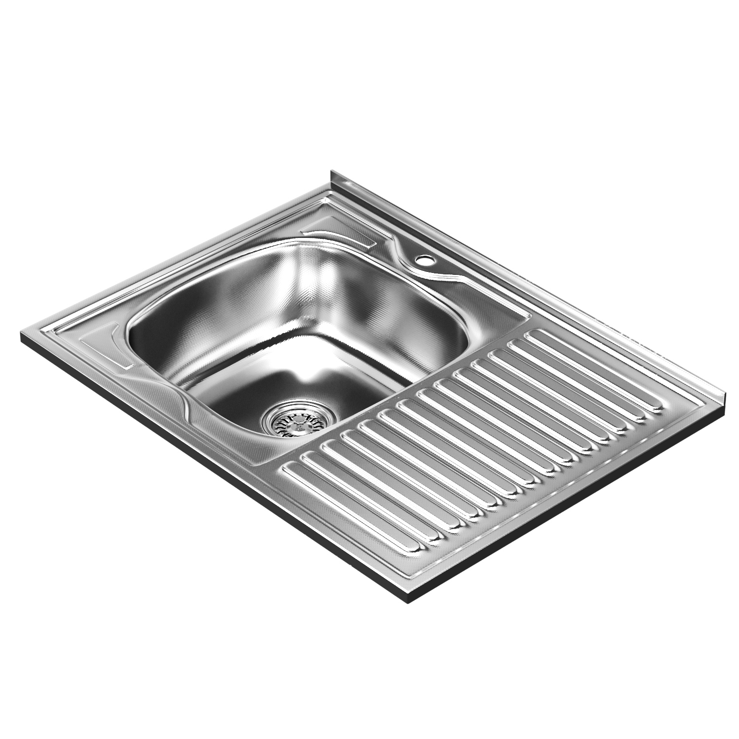 Изображение товара Мойка для кухни Ml 80*60 L 0,6декор 60x80 см глубина чаши 16 см нержавеющая сталь цвет серый / серебристый