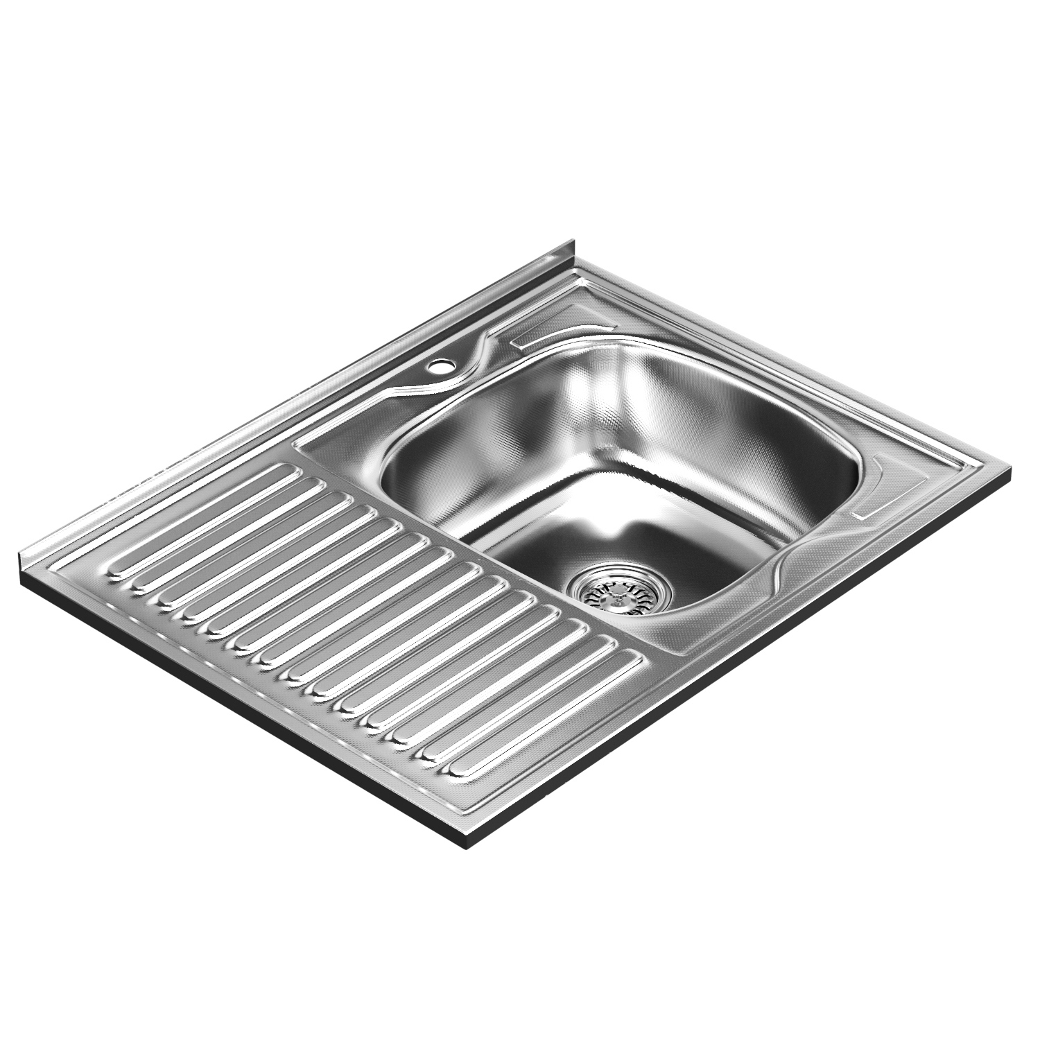 Изображение товара Мойка для кухни Ml 555235 60x80 см глубина чаши 16 см нержавеющая сталь цвет серый / серебристый