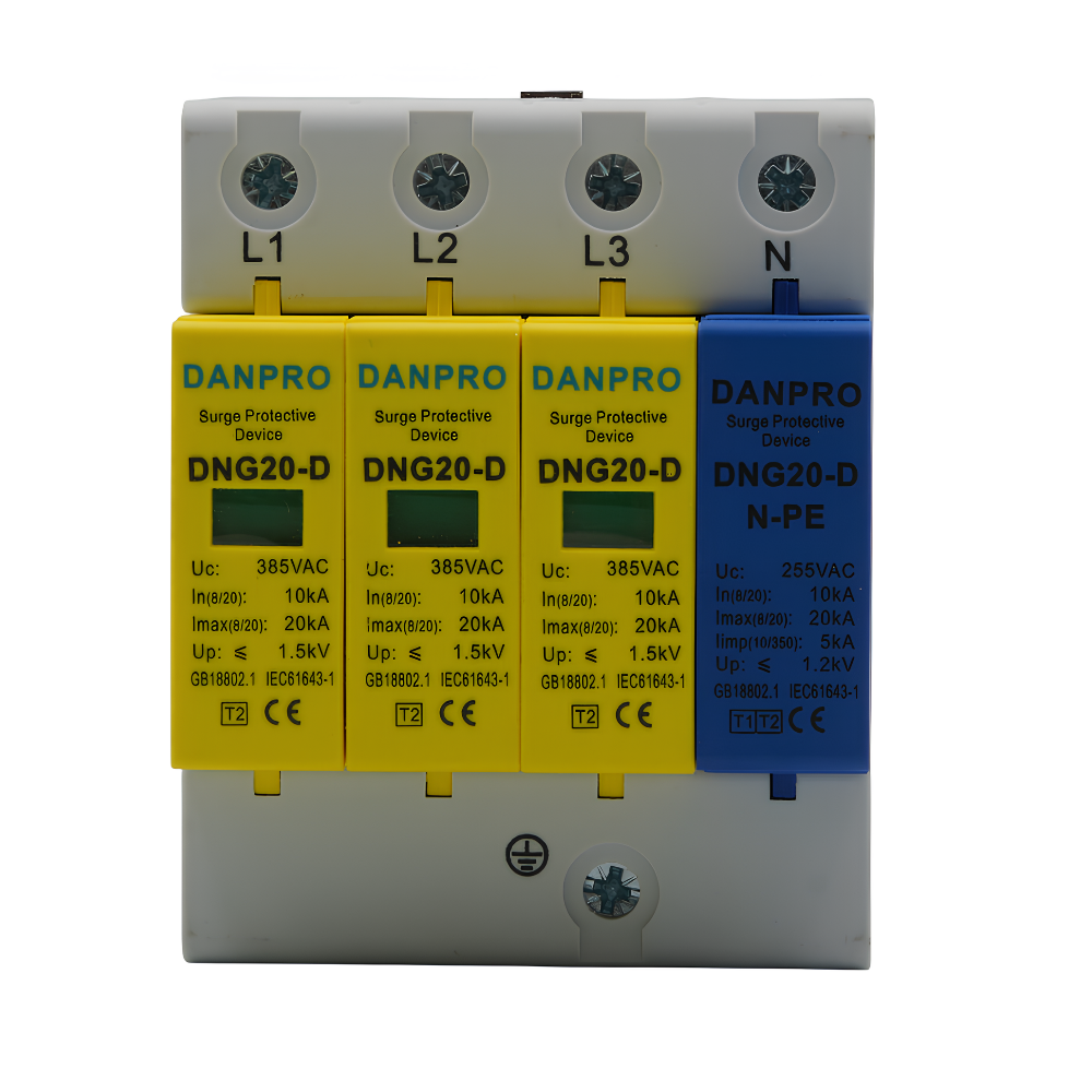 Изображение товара Устройство защиты от импульсных перенапряжений DANPRO DNG-20KA/4P 3P+N 20 А