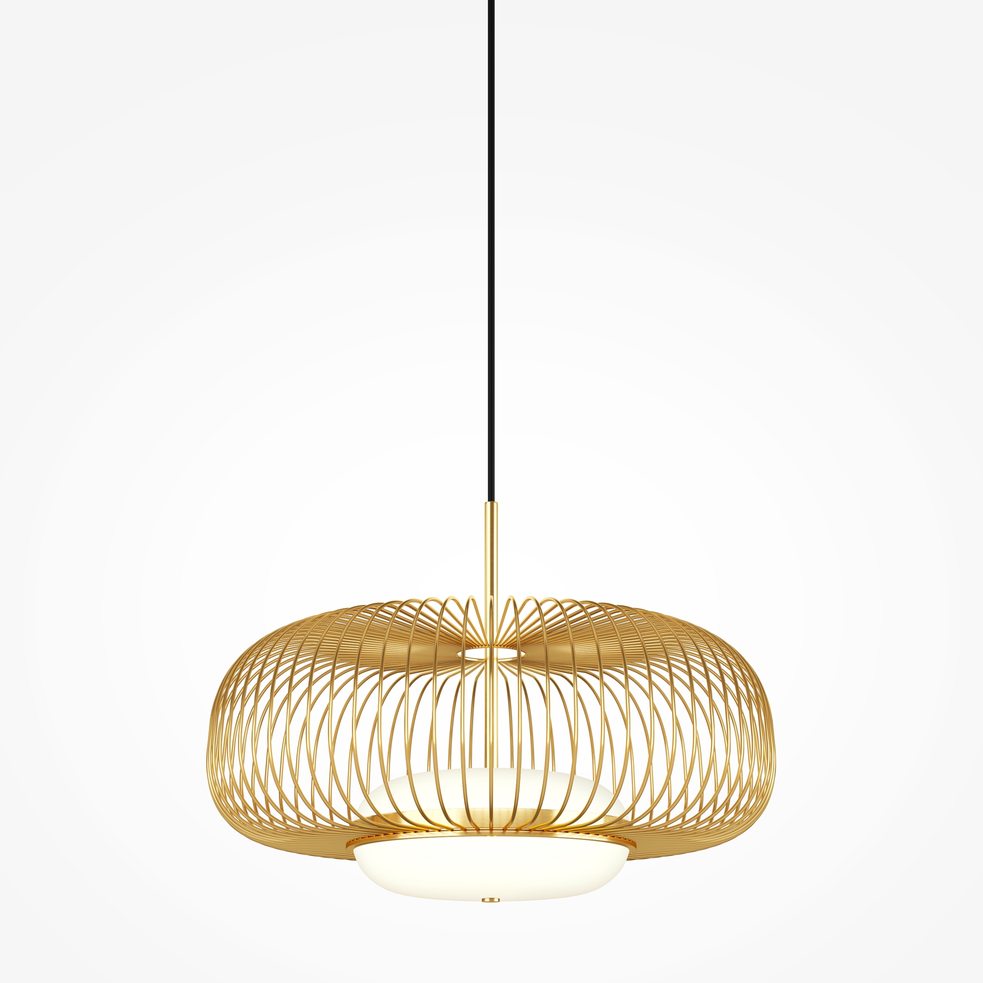 Изображение товара Светильник подвесной светодиодный Maytoni Levitation Mod376pl-l30g3k 5 м² теплый белый (желтый) свет цвет латунь