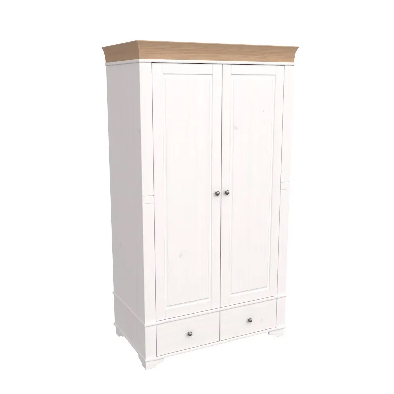 Изображение товара Двухдверный шкаф из сосны в стиле Прованс модель Бейли 113x205x65 см