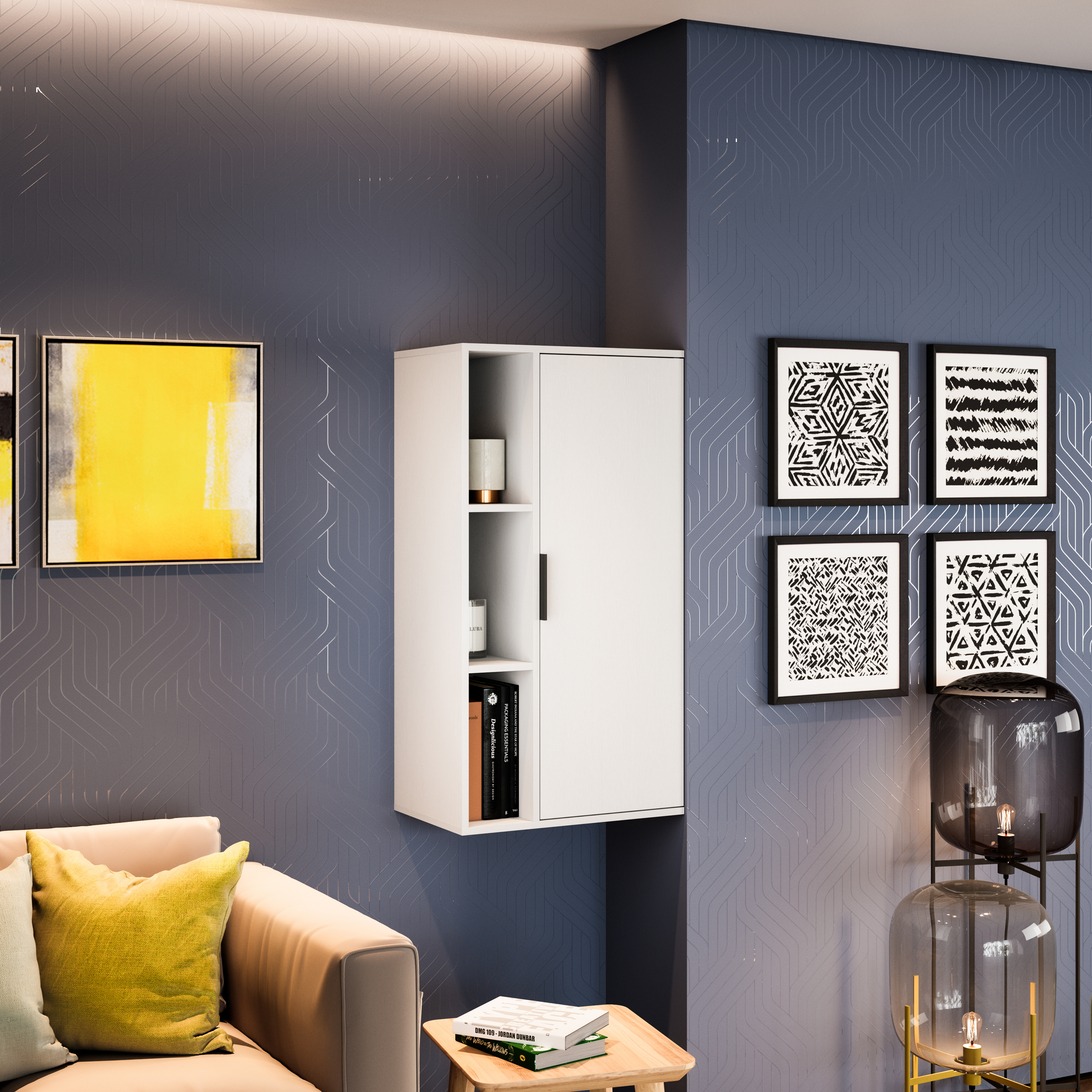 Изображение товара Шкаф Трия 57x37 см ЛДСП цвет белый ясень