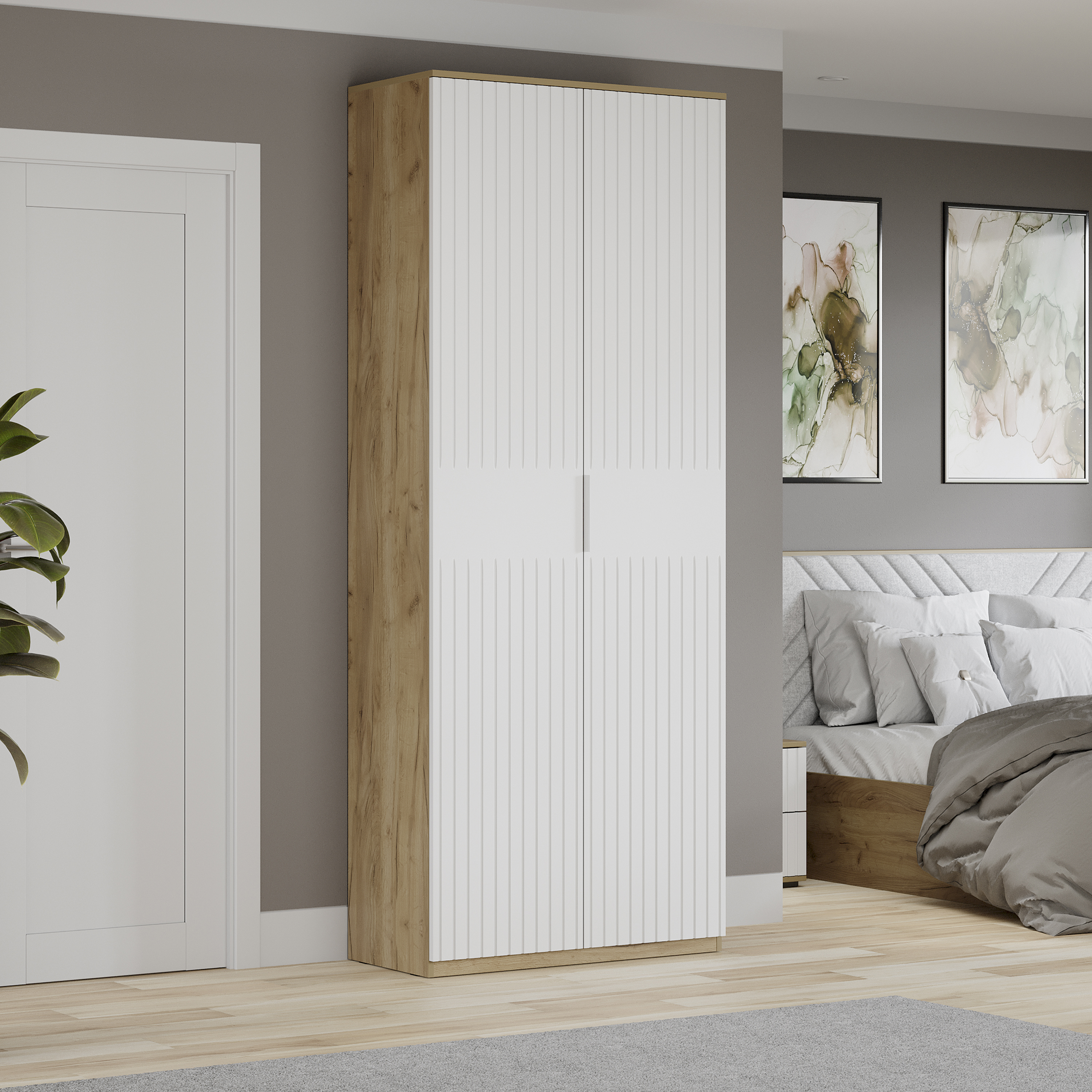 Изображение товара Шкаф распашной Трия Хилтон 90x226x43 см из ЛДСП для детей