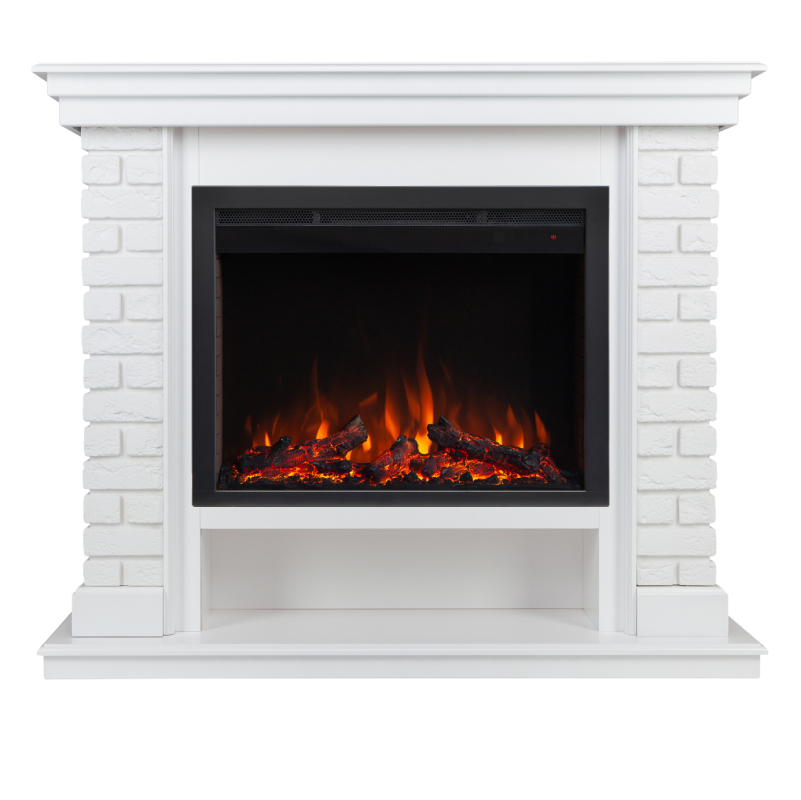 Изображение товара Каминокомплект Realflame Brixton 25.5 WT с очагом Saphir 25.5 белый