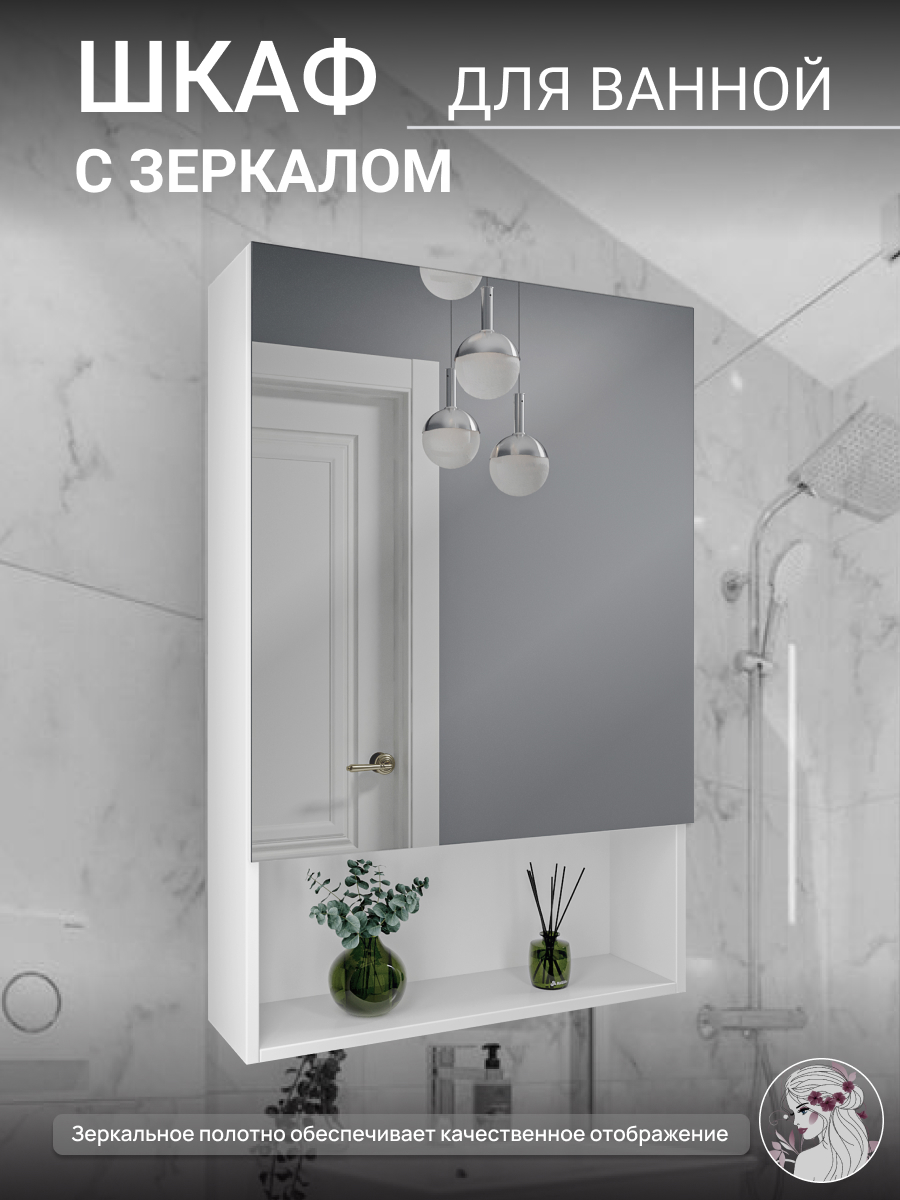 Изображение товара Шкаф для ванной комнаты Play Лео навесной правый 50 см белый