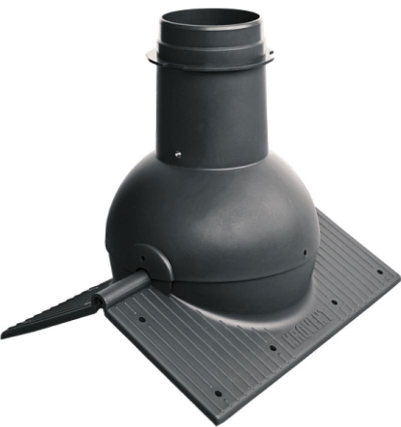 Изображение товара Элемент коньковый Krovent Pipe-Cone черный Изображение товара Элемент коньковый Krovent Pipe-Cone черный
