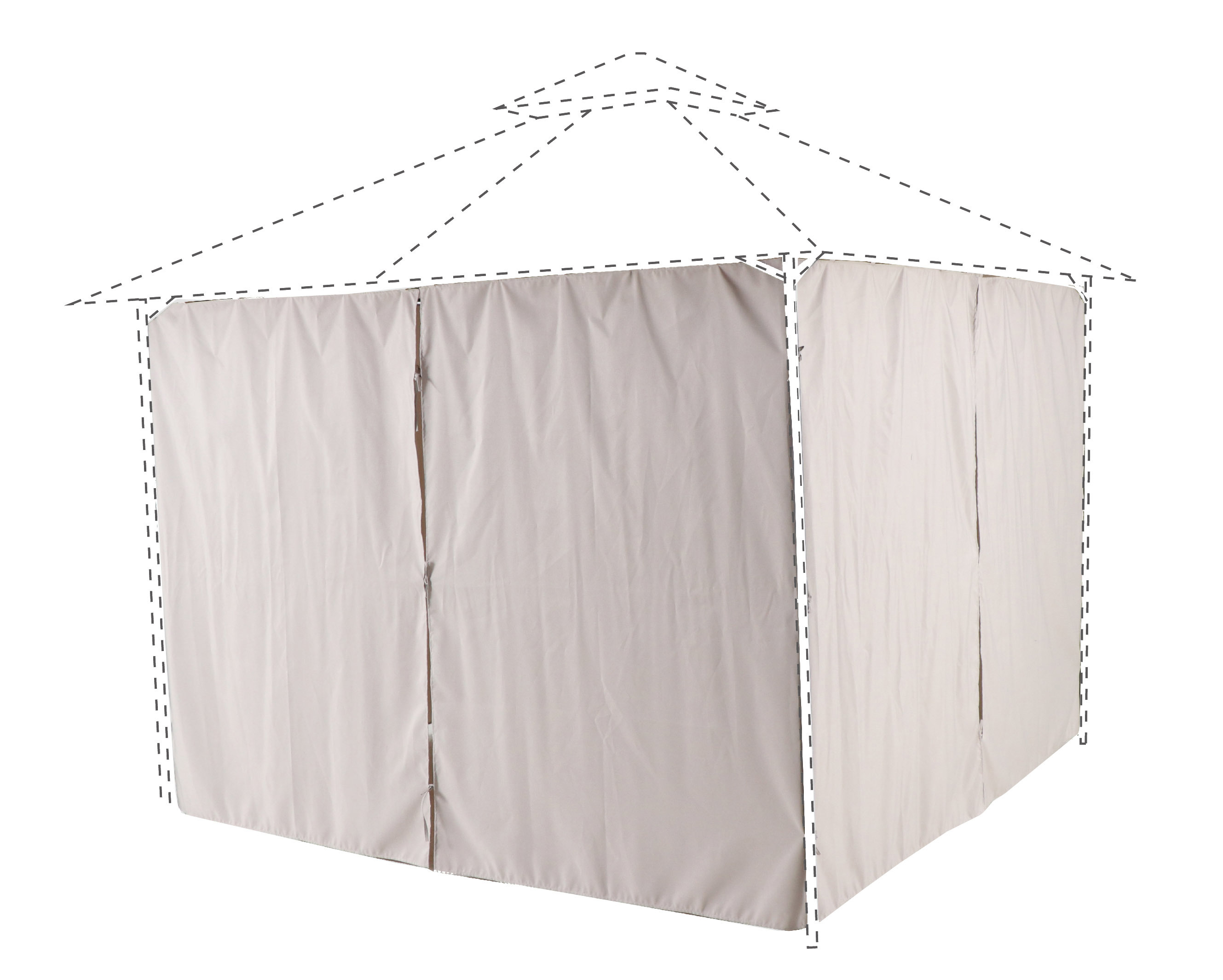 Изображение товара Шторы для павильона Beginia Oxis 266x188 см полиэстер бежевые влагозащитные