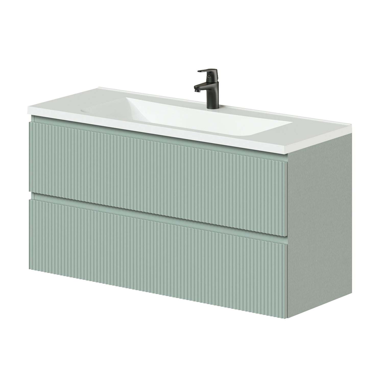 Изображение товара Тумба c раковиной в ванную Итана Kate 120 1196x455x630 подвесная светло-зеленый