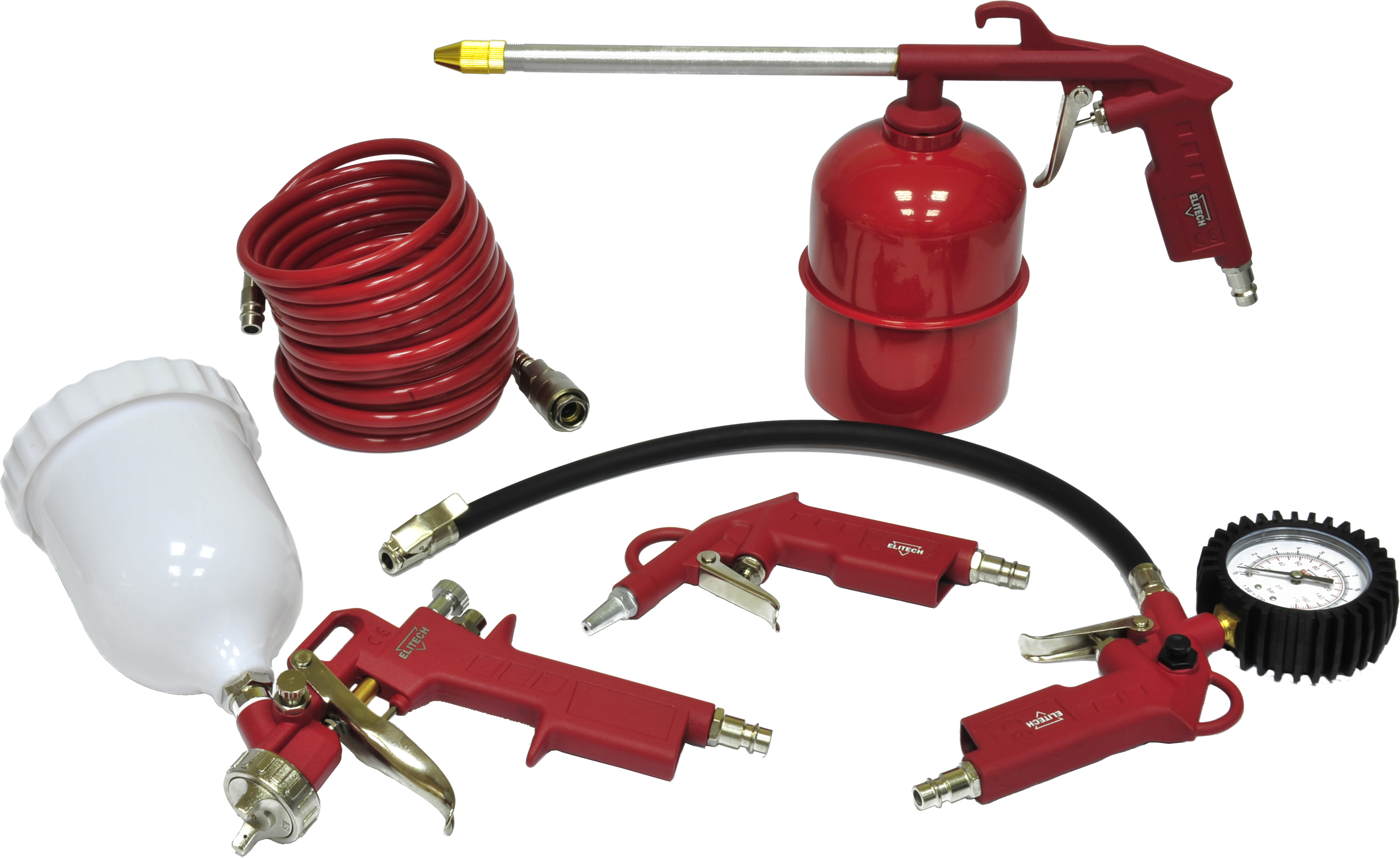 Изображение товара Набор пневматических инструментов Elitech 186317 5 предметов регулируемый