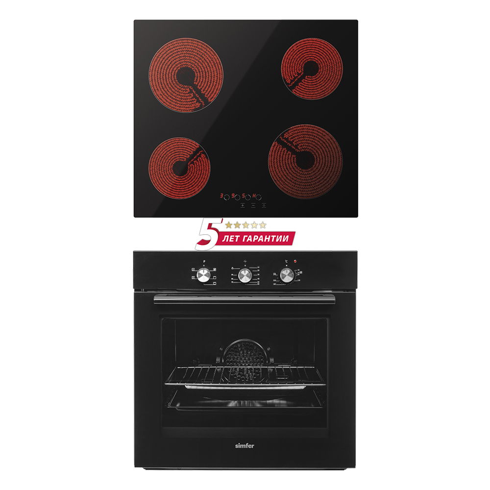 Изображение товара Комплект бытовой техники SIMFER S65B000 встраиваемый черный