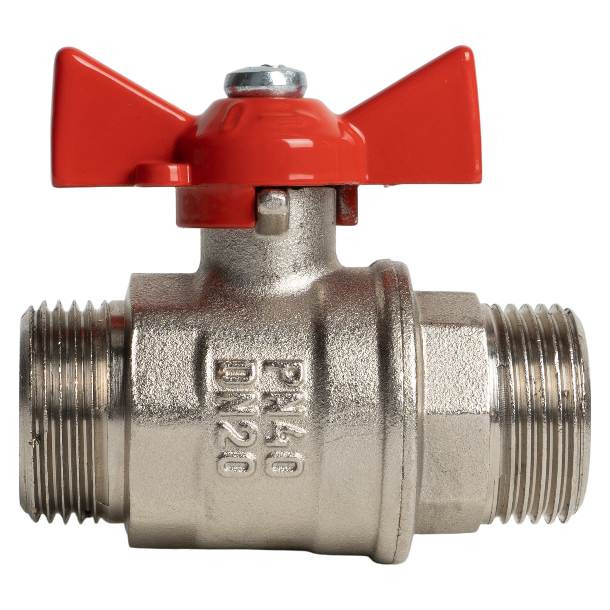 Кран шаровой прямой MONLID DN18 PN40 3/4" НР латунь ручка бабочка - 1