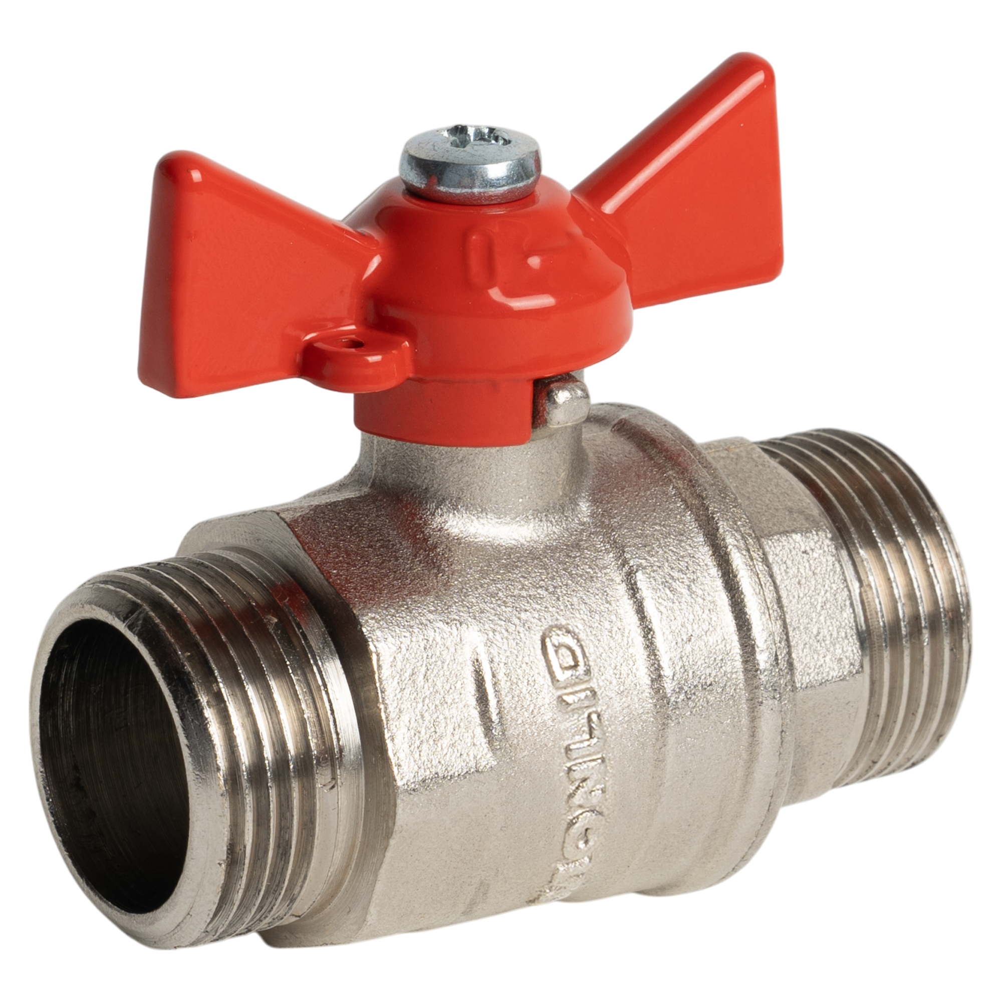 Изображение товара Кран шаровой прямой MONLID DN18 3/4" латунь ручка бабочка Россия