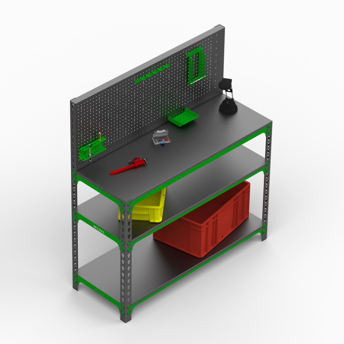 Изображение товара Стол-верстак Metalex SVPIIPRIA951340 1300х400мм, нагрузка 260кг, Россия