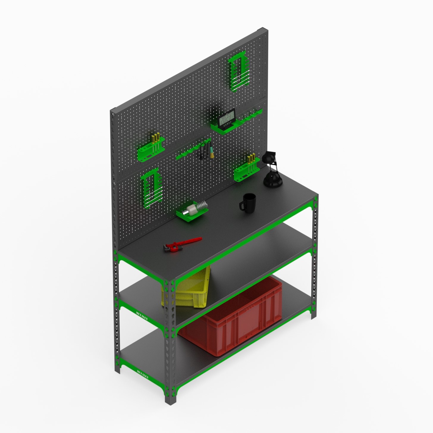 Изображение товара Стол-верстак Metalex SVPIIPRIIA951350 950x1300x500 мм, максимальная нагрузка 260 кг