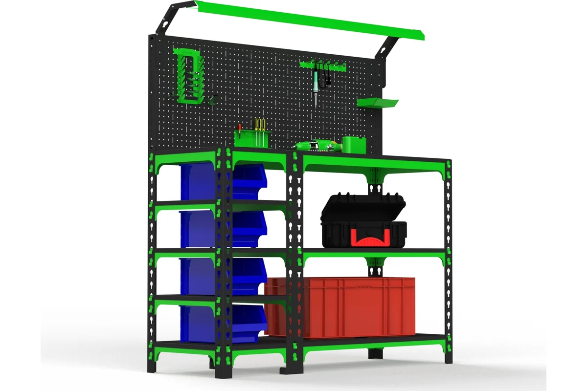 Изображение товара Стол-верстак Metalex 111213 950x1500 мм со светодиодным освещением Изображение товара Стол-верстак Metalex 111213 950x1500 мм со светодиодным освещением