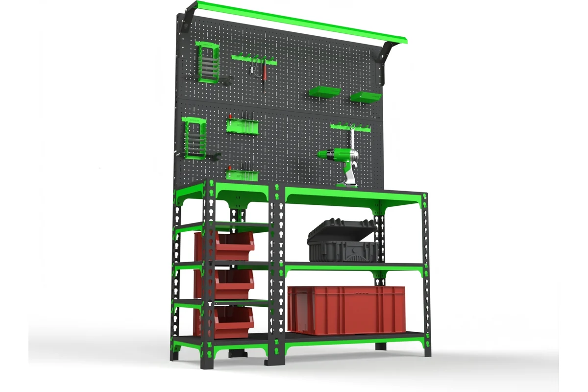 Изображение товара Стол-верстак Metalex 111231 950x1500x400 мм, максимальная нагрузка 260 кг