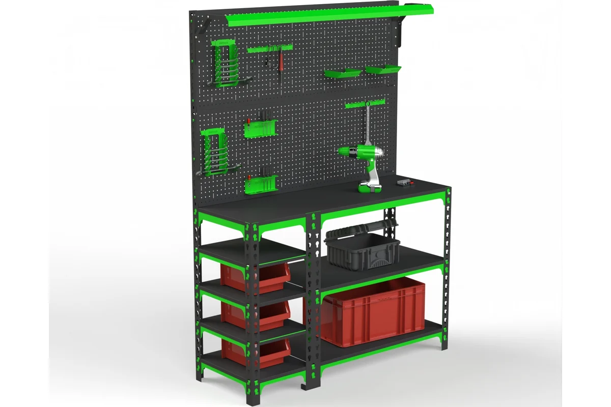 Изображение товара Стол-верстак Metalex 111248 950x1400x600 мм, максимальная нагрузка 260 кг