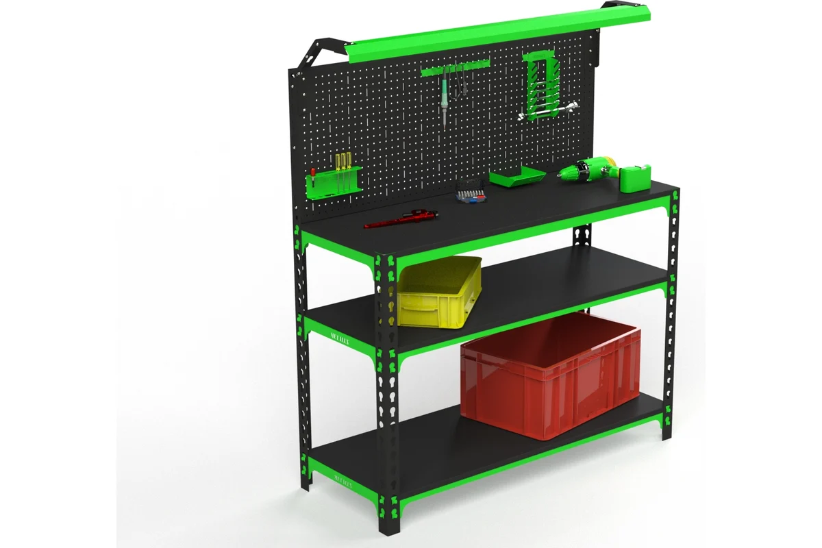 Изображение товара Стол-верстак Metalex 111306 950x1200x400 мм, максимальная нагрузка 260 кг