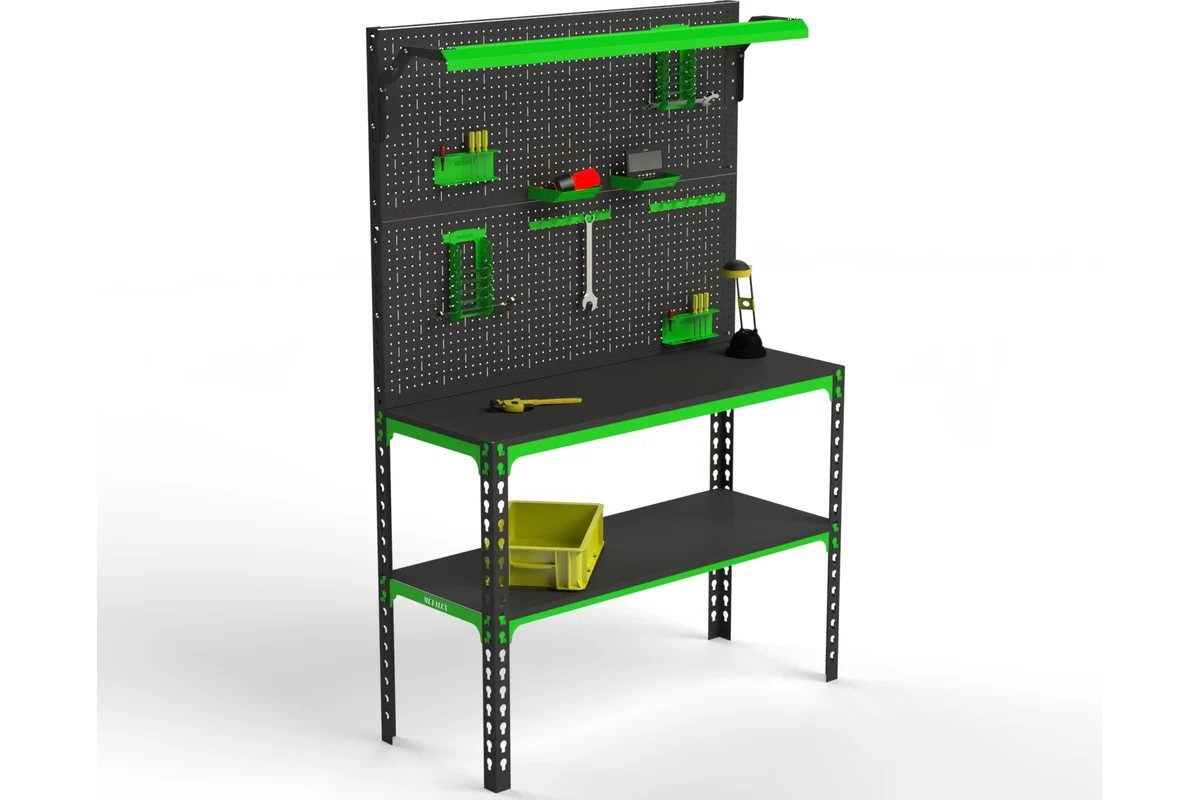 Изображение товара Стол-верстак Metalex 111343 950x1300x500 мм, максимальная нагрузка 260 кг