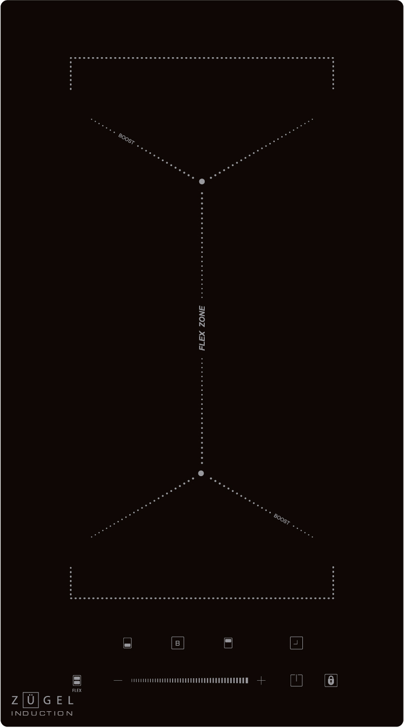 Изображение товара Электрическая варочная панель Zugel ZIH294B 28.8 см 2 конфорки цвет черный