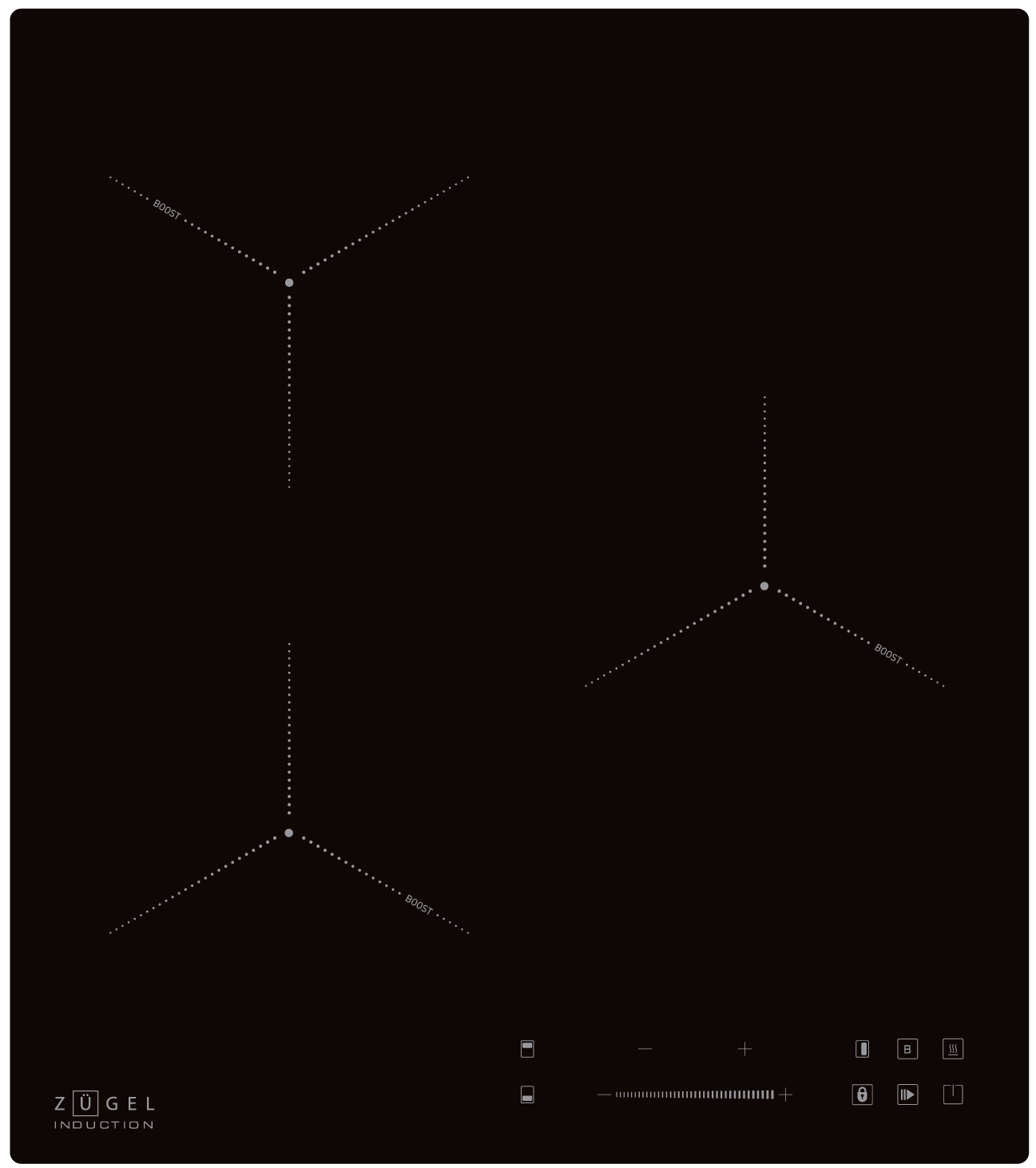 Изображение товара Электрическая варочная панель Zugel ZIH453B 45 см 3 конфорки цвет черный