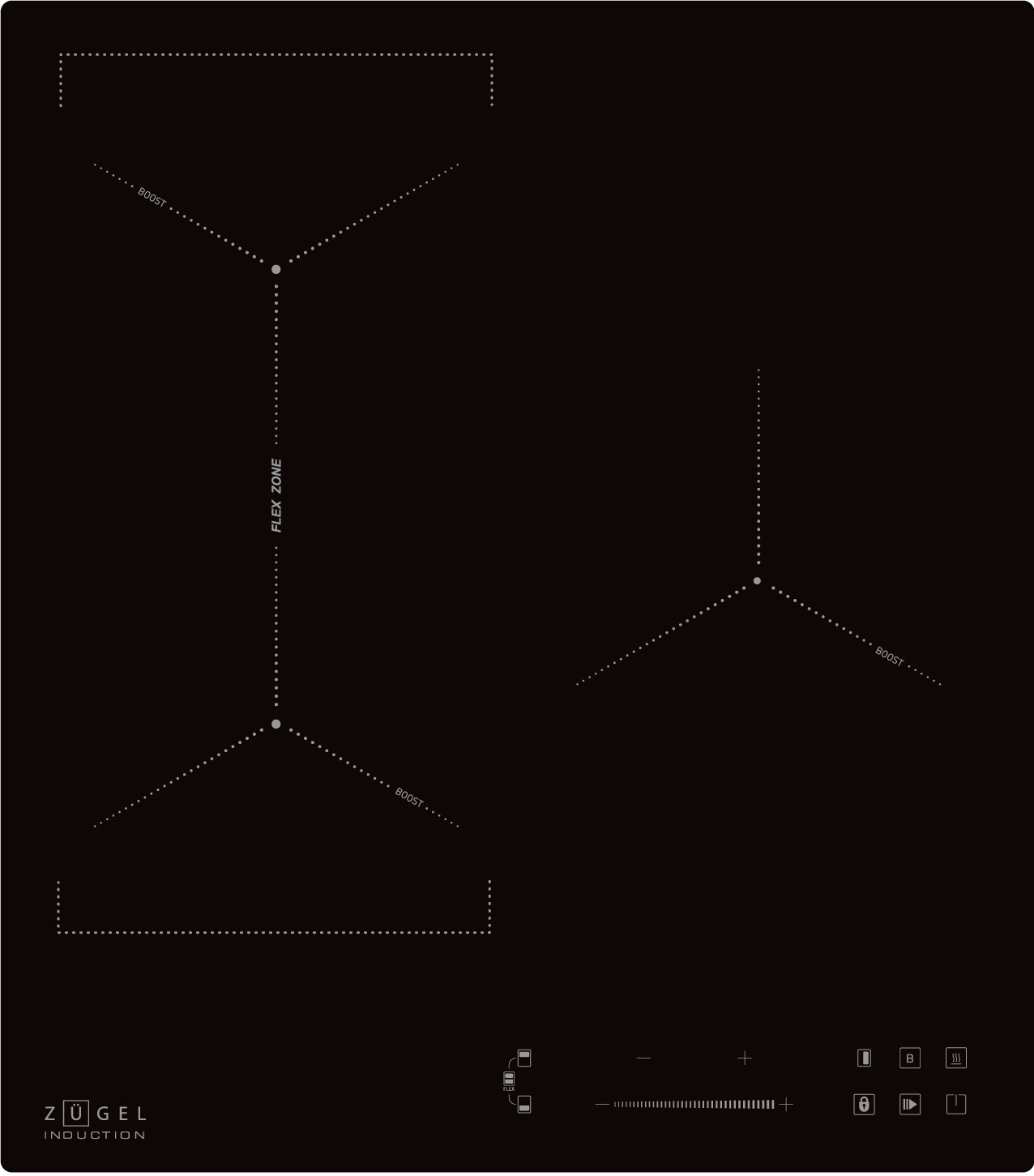 Изображение товара Электрическая варочная панель Zugel ZIH454B 45 см 3 конфорки индукция