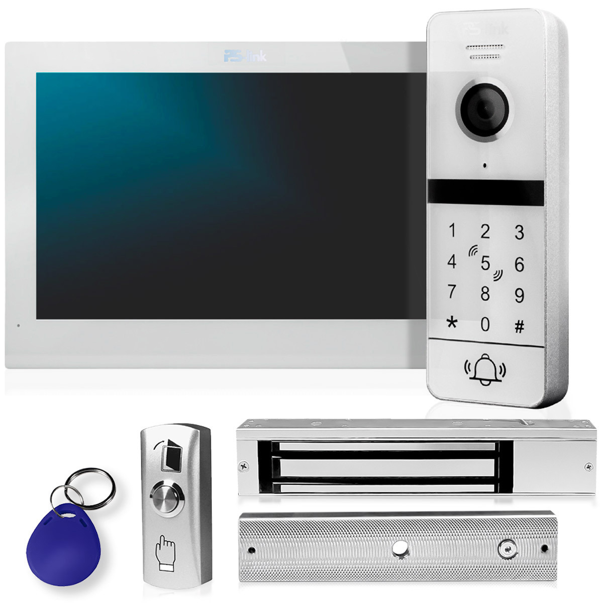 Изображение товара Комплект Wi Fi видеодомофона Ps-link KIT-1327WW-35 6248 10" цвет серебристый