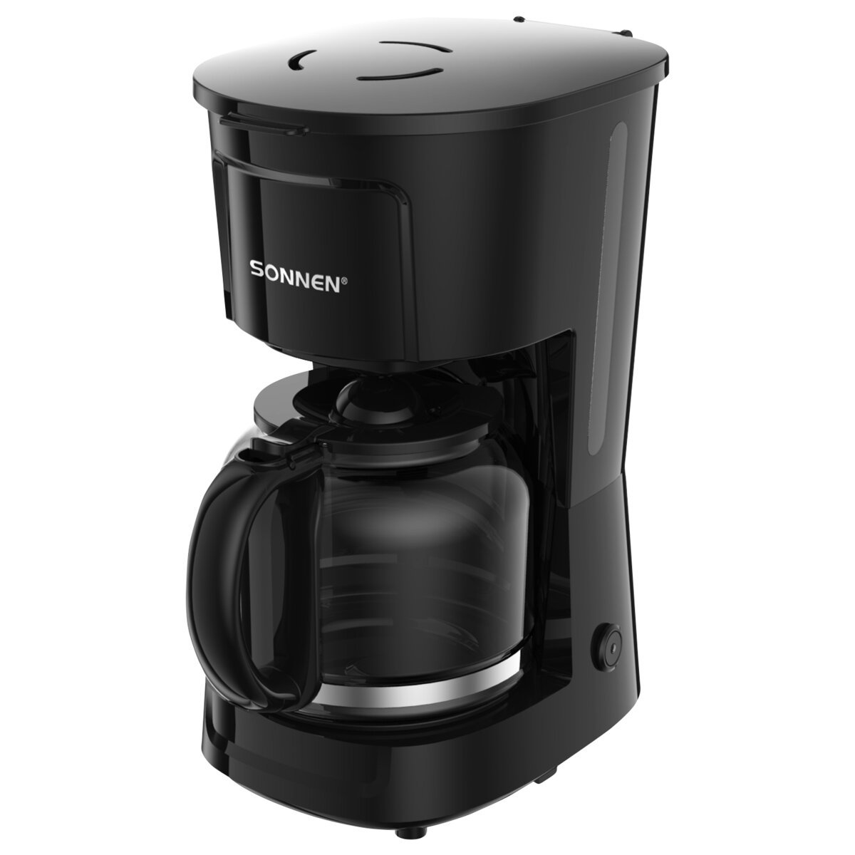 Изображение товара Кофеварка капельная SONNEN CM1095, 900 Вт, объем 1,8 л, подогрев кофе, противокапельная система, черная, 456334
