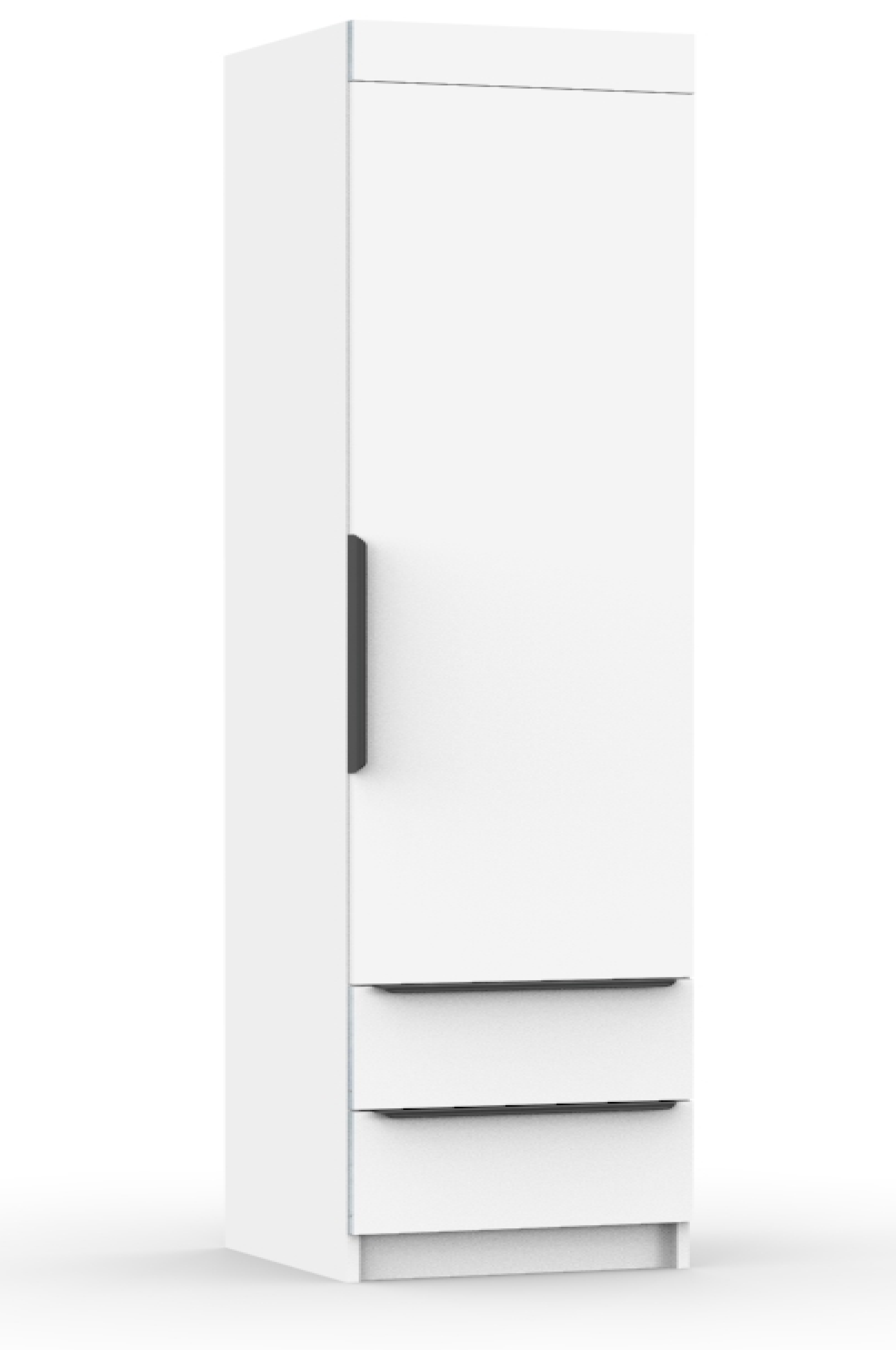 Изображение товара Шкаф распашной Эверест Стайл 45x210x46 см белый ЛДСП современный дизайн