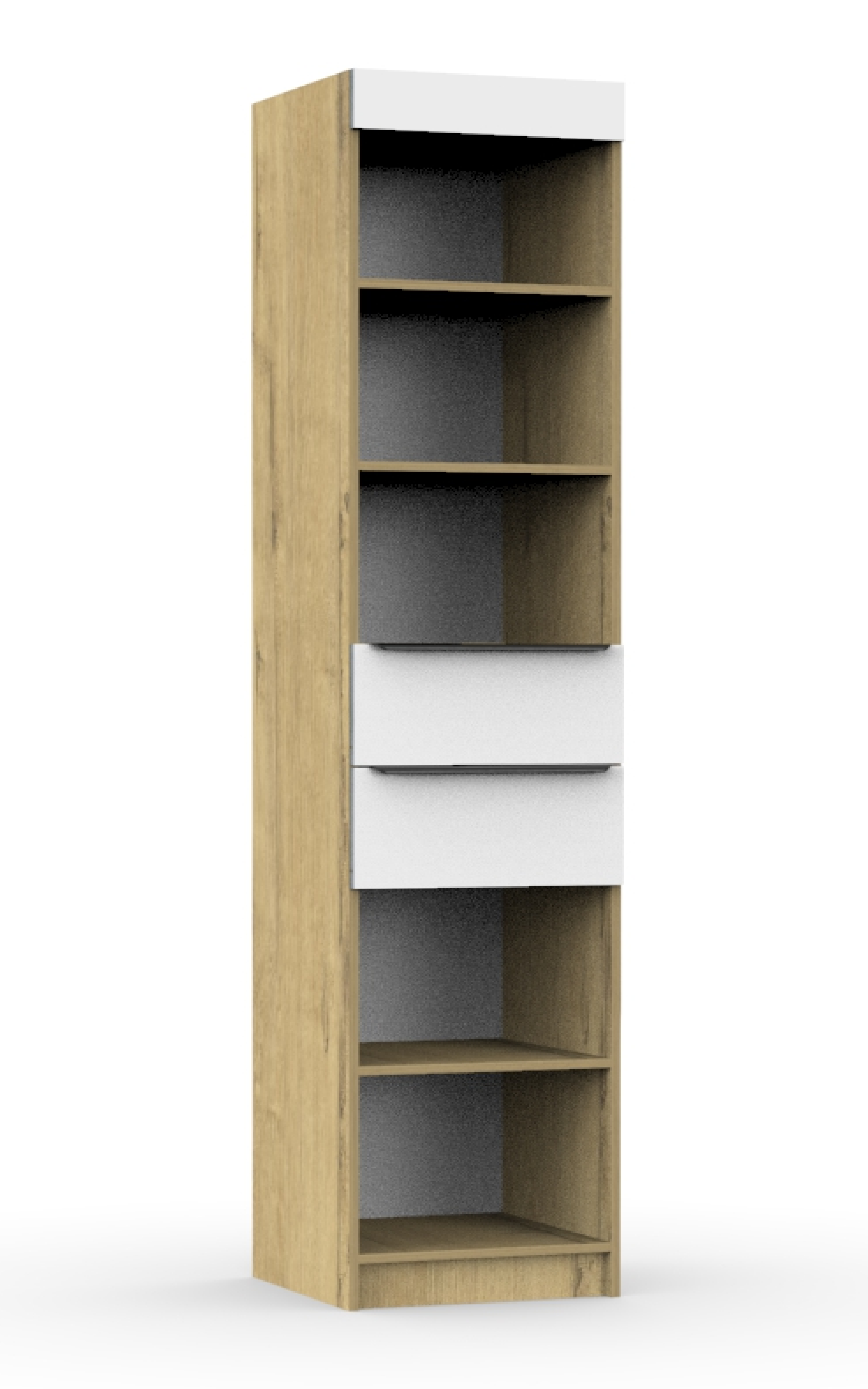 Изображение товара Шкаф распашной Эверест У0000039394 45x210x46 см ЛДСП цвет бунратти/белый