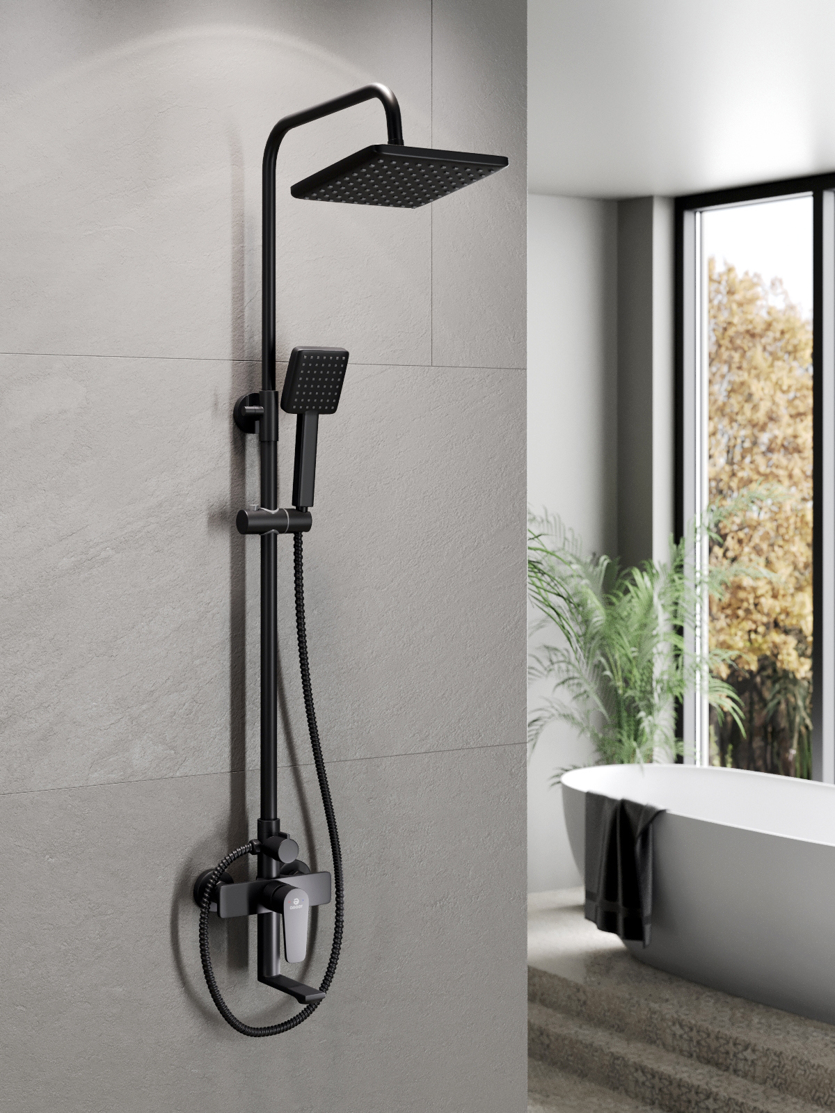 Изображение товара Душевая система TOPLINE by Agger TL0394444 с однорычажным смесителем черная