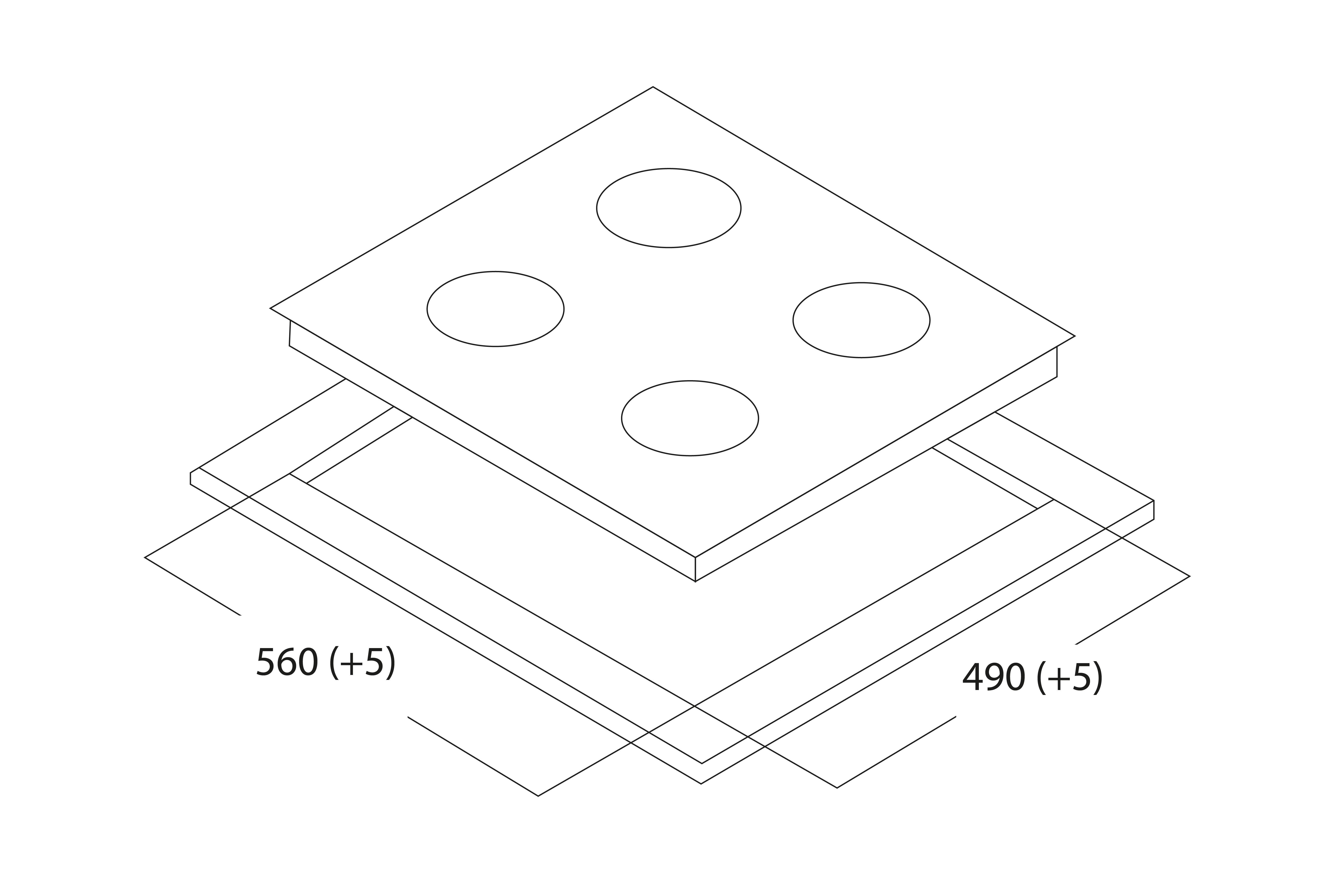 Изображение товара Газовая варочная панель Making Oasis Everywhere P-BSG 58 см 4 конфорки