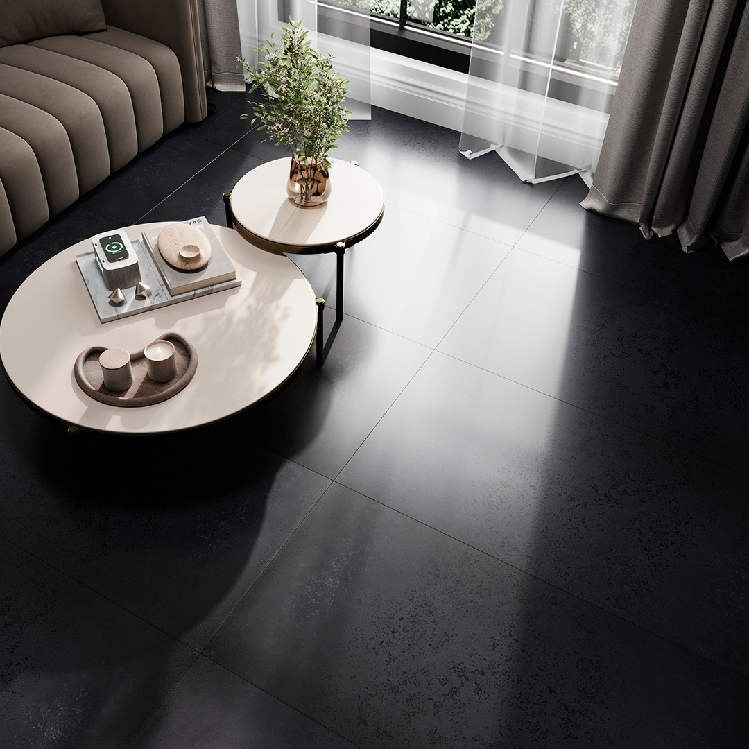 Изображение товара Керамогранит Керамопро Rio Black Rectified N2AA0YBQA0R 60x120см 1.44 м² цвет черный
