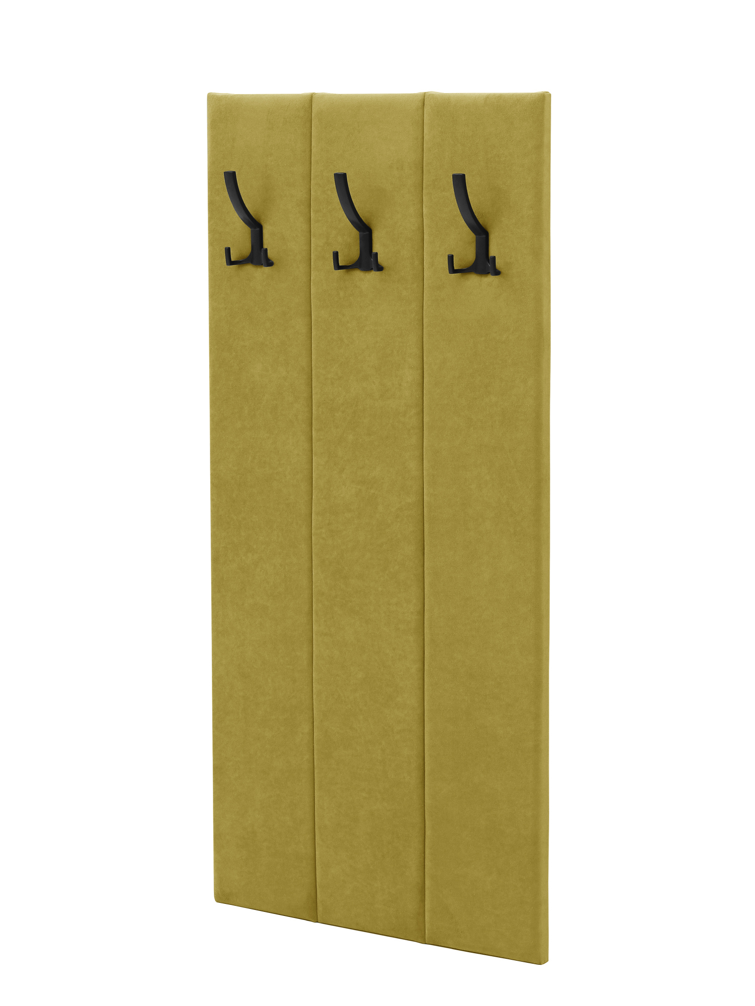 Изображение товара Настенная вешалка Nrava Asti 3 крючка цвет горчичный современный стиль