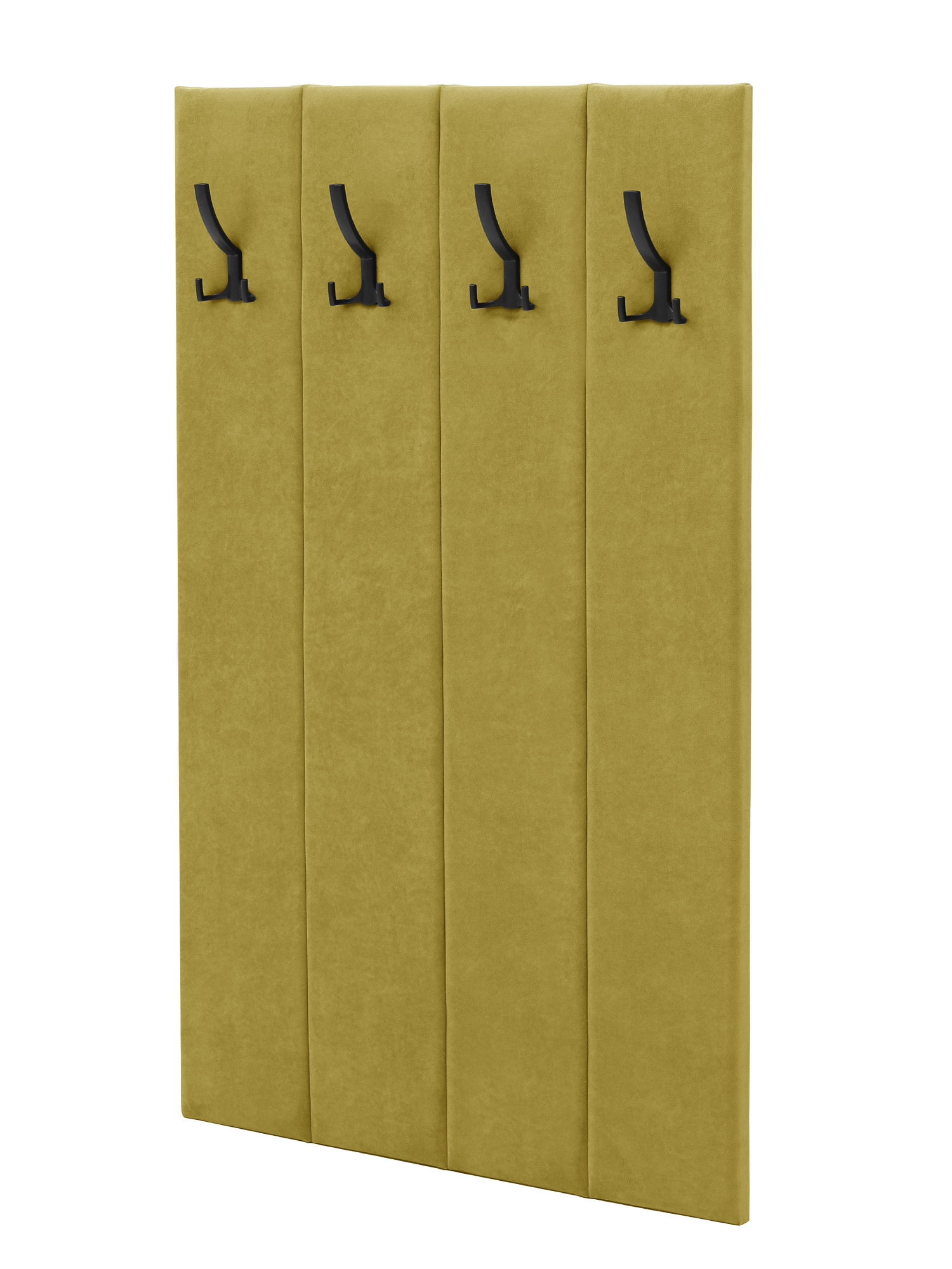 Изображение товара Вешалка настенная 4 крючка 80x120x9.7 см цвет горчичный