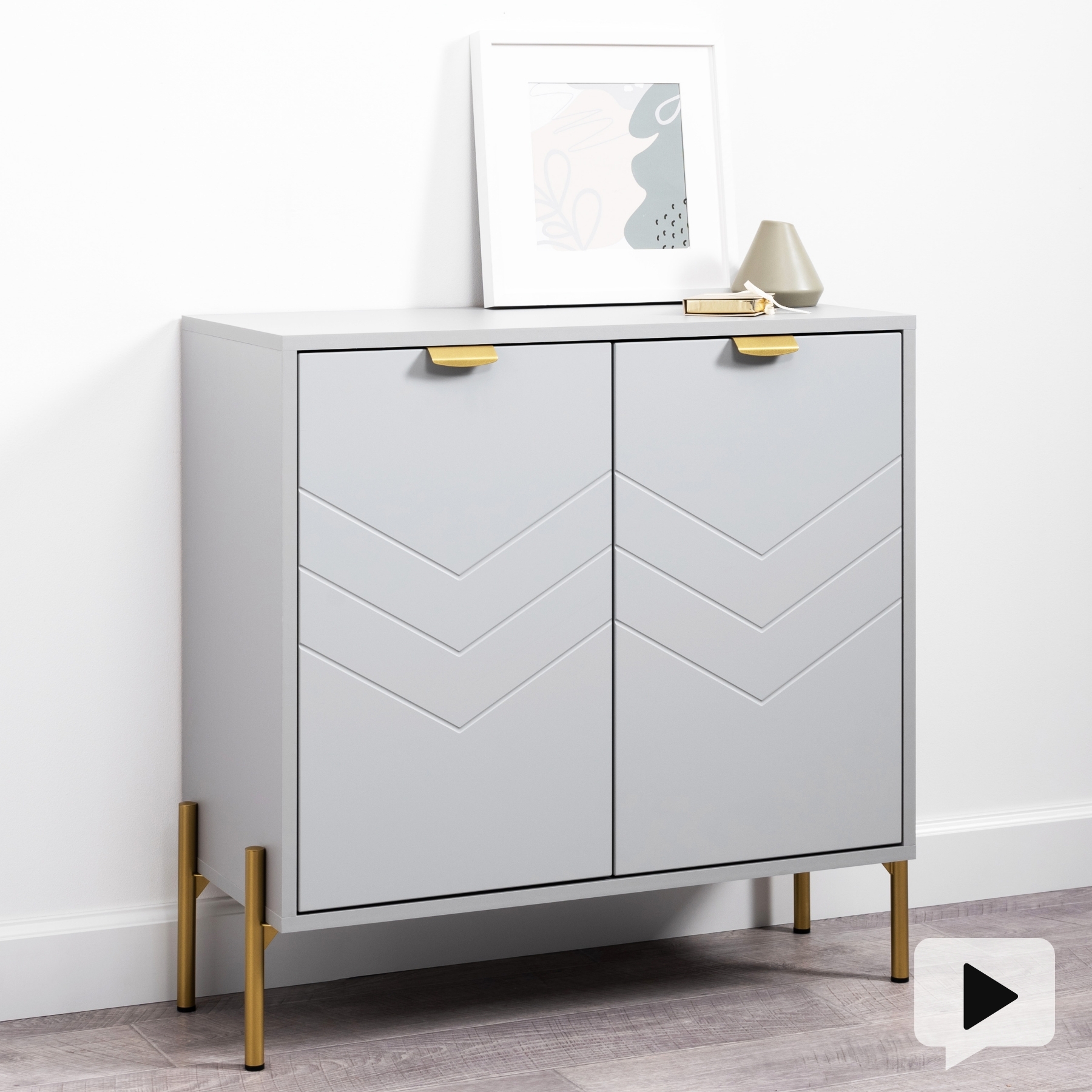 Изображение товара Комод Венеция 79.3x33.8x76.2 см серый ЛДСП дизайн классика Россия