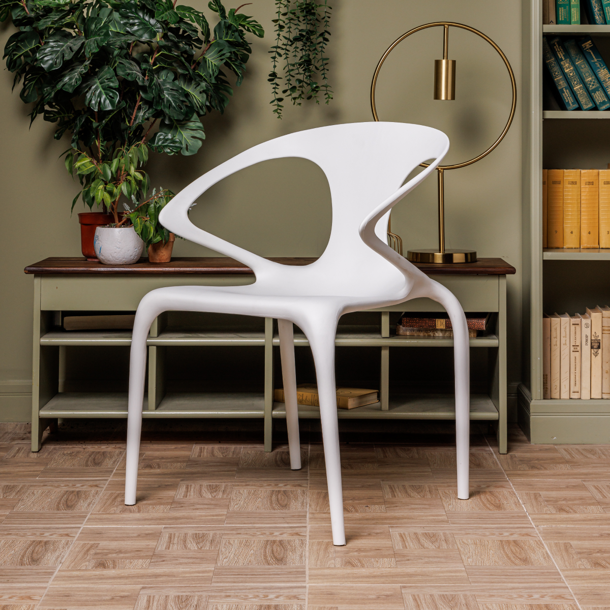 Изображение товара Стул RoyalFamily May белый 8 шт садовый пластиковый прочный легкий