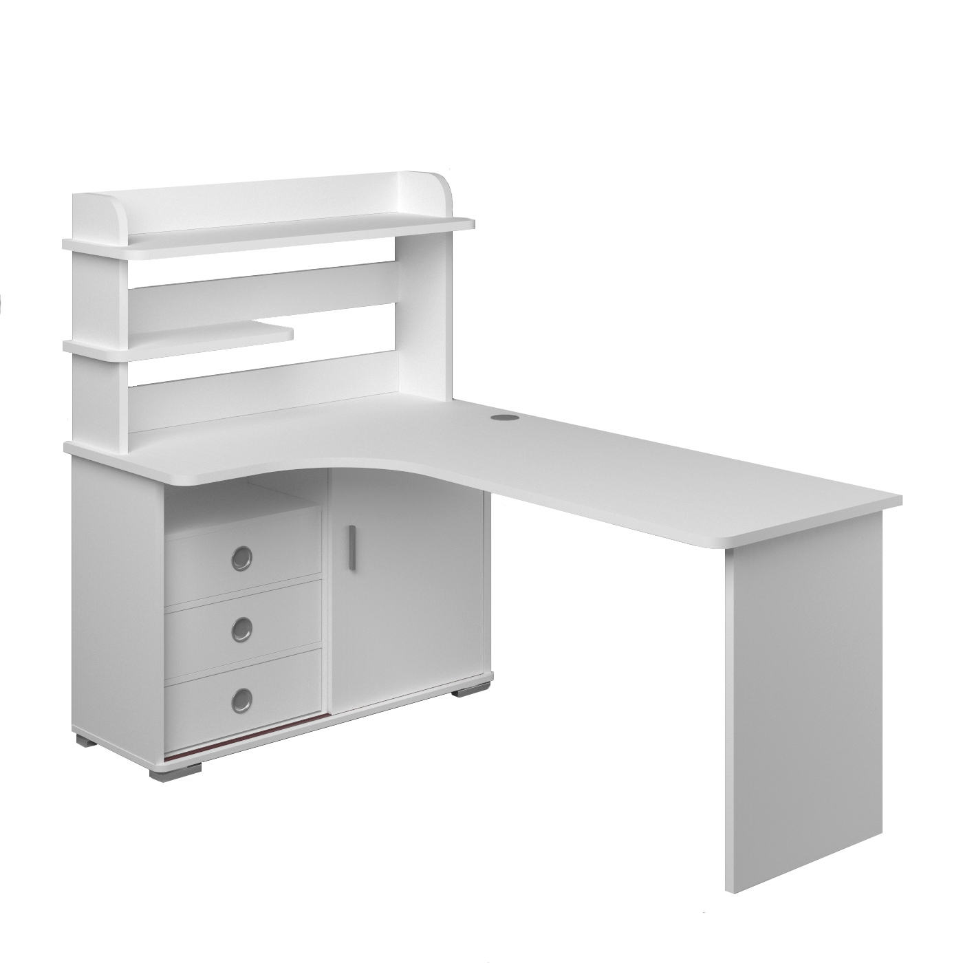 Изображение товара Стол Мэрдэс СР-185 БЕ-ЛЕВ 116x138x180 см ЛДСП цвет белый