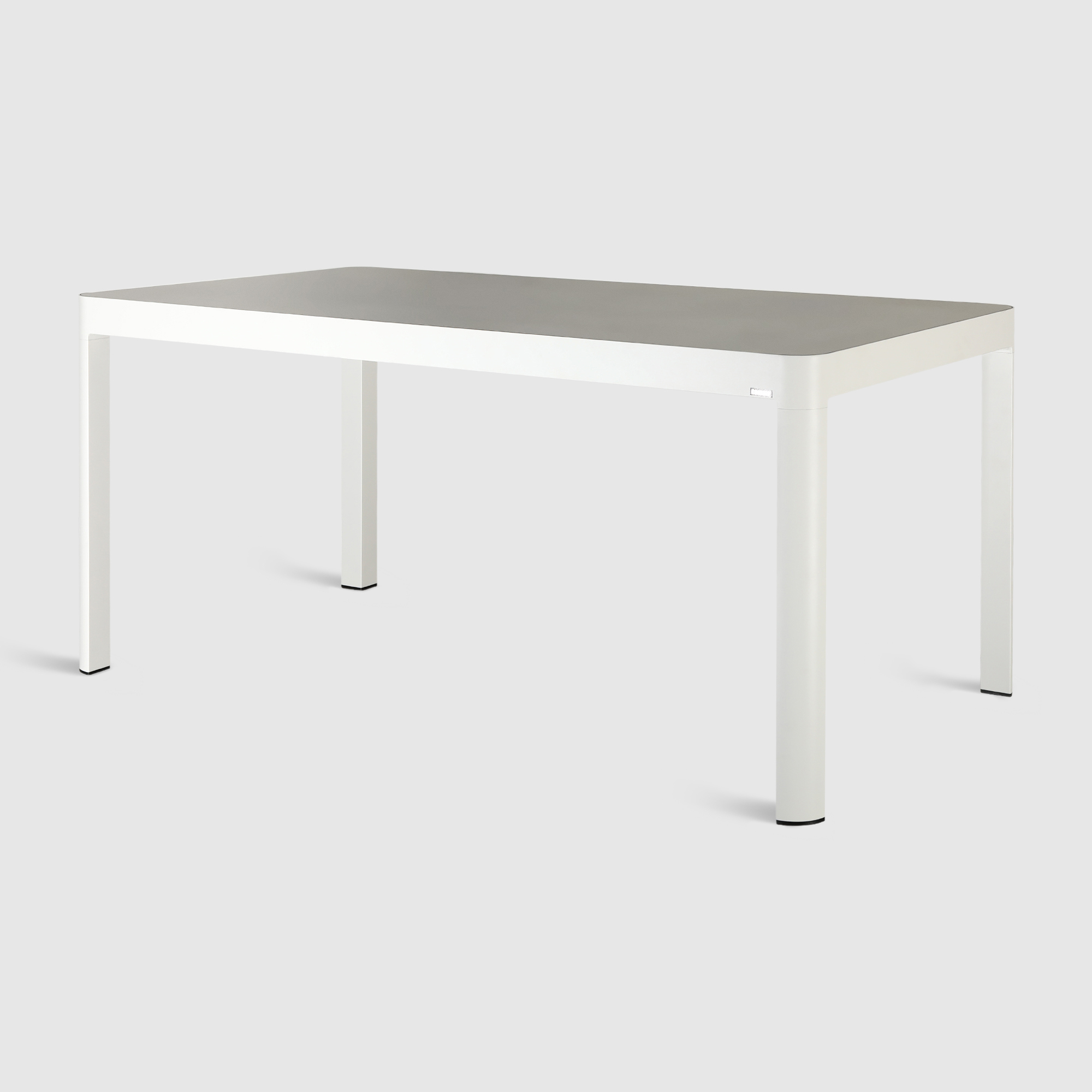 Изображение товара Садовый стол KONWAY Кавалезе 160x90 см алюминий белый с мраморным эффектом