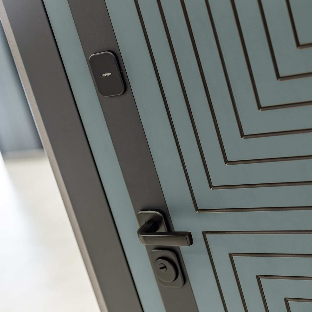 Изображение товара Входная дверь Labirintdoors Кредор с зеркалом 205x88 см, серо-зеленая