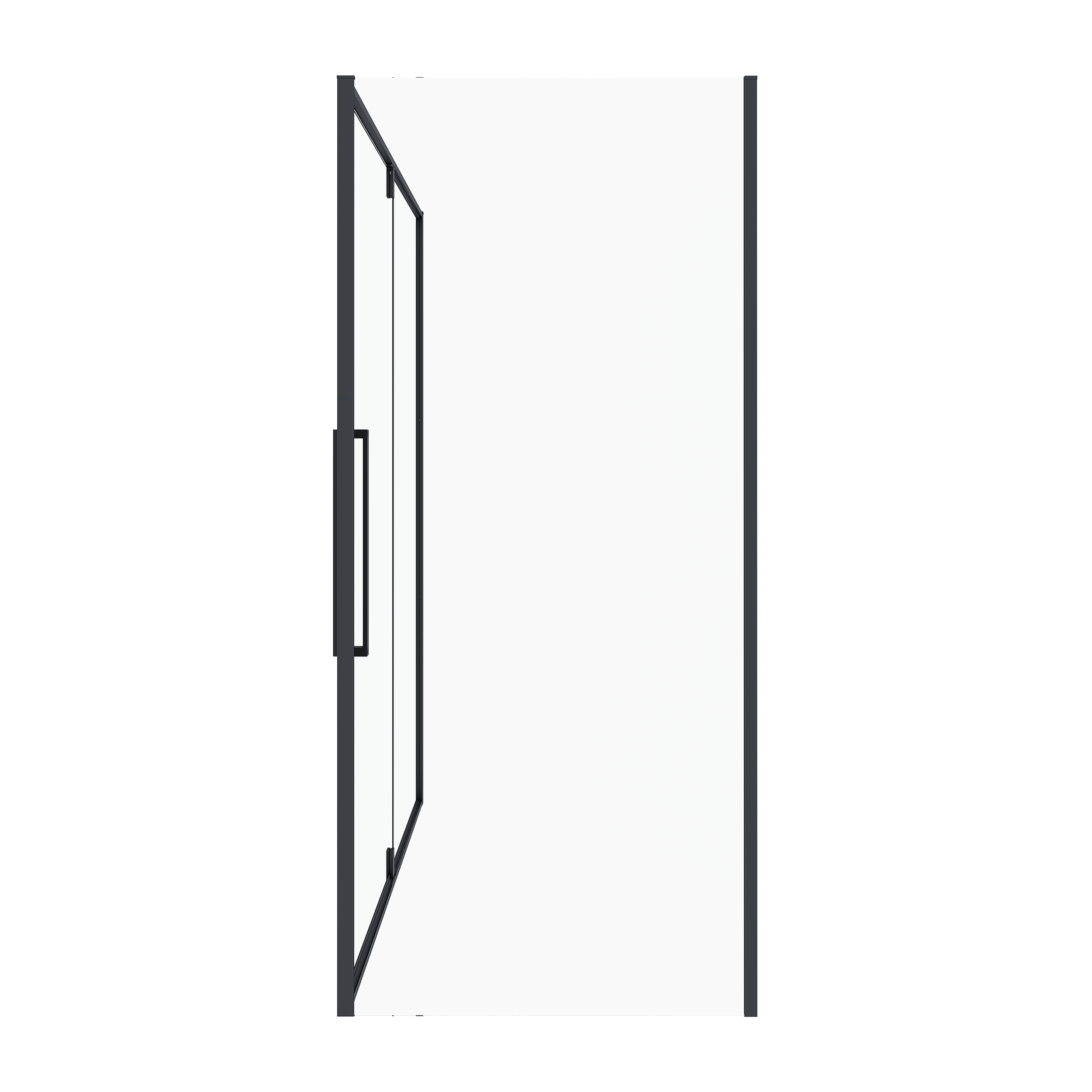 Изображение товара Душевой уголок ULITKA Pandora 80x120 см с черным профилем и закаленым стеклом