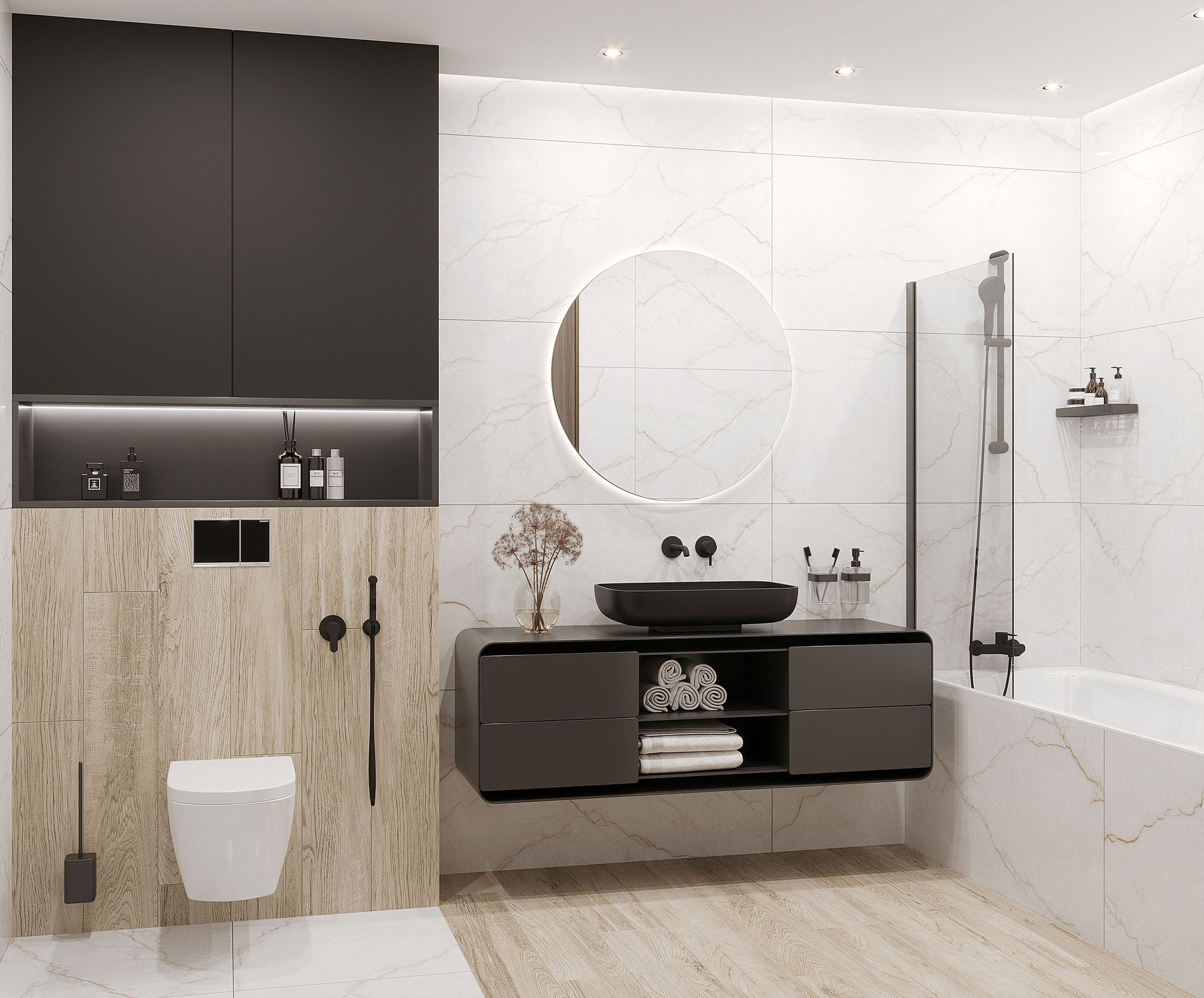 Изображение товара Керамогранит КЕРАМОПРО Anil White 60x120 см полированный ректифицированный