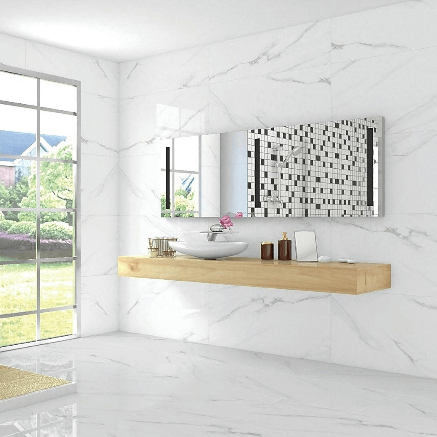 Изображение товара Керамогранит КЕРАМОПРО Calacutta White 60x120 см Глянцевый
