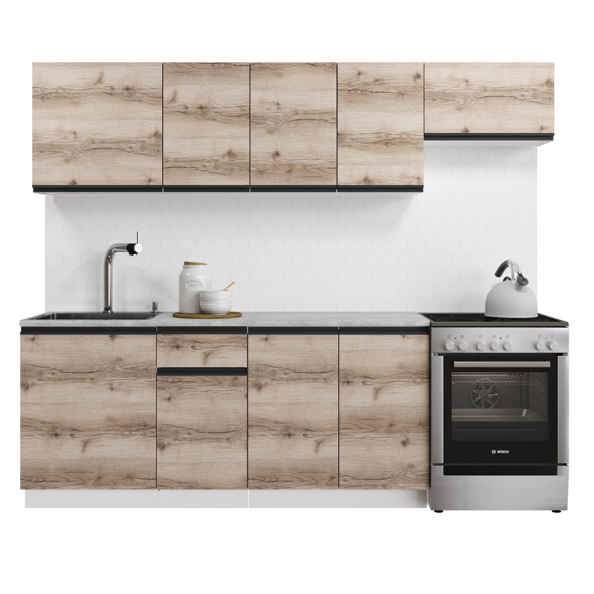 Изображение товара Шкаф навесной 15см Акцент В150 Белый/ Дуб делано