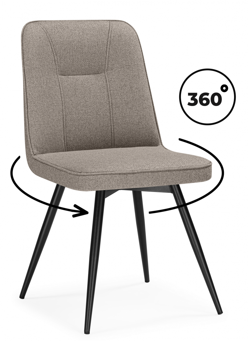 Изображение товара Стул Woodville Texas 3 с поворотным механизмом цвет светло-коричневый/черный