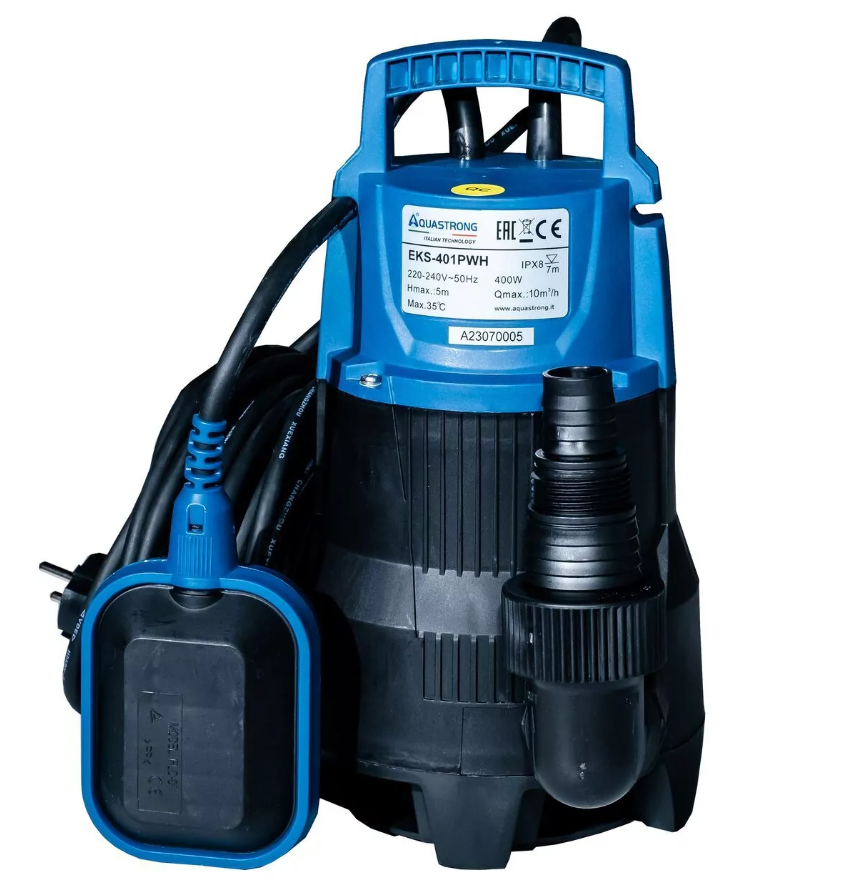 Изображение товара Aquastrong 400W — погружной насос для грязной воды, 9000 л/ч