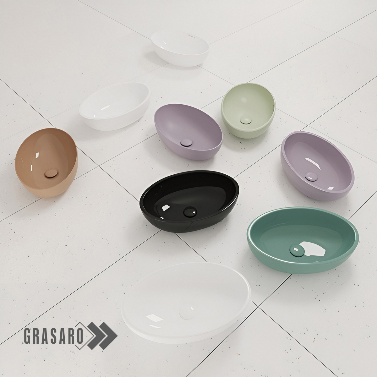 Изображение товара Керамогранит Grasaro Granella G-40-MR 600x1200 белый бетон матовый для стен и пола