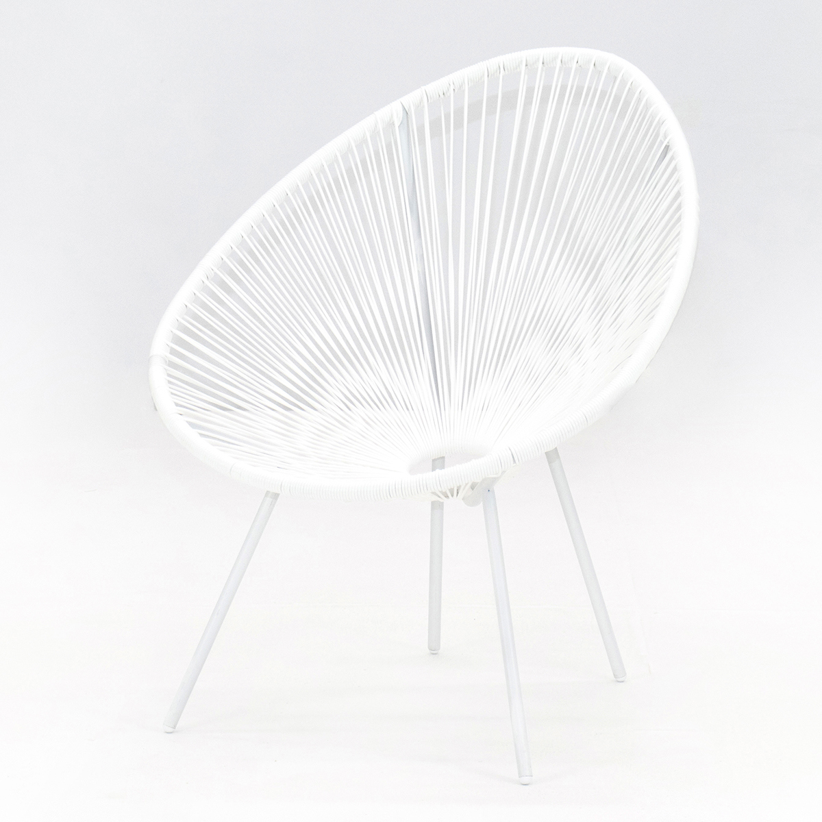 Изображение товара Кресло садовое Kornera Акапулько 013001-wt-wt 71 см x 80 см x 86 см сталь белый